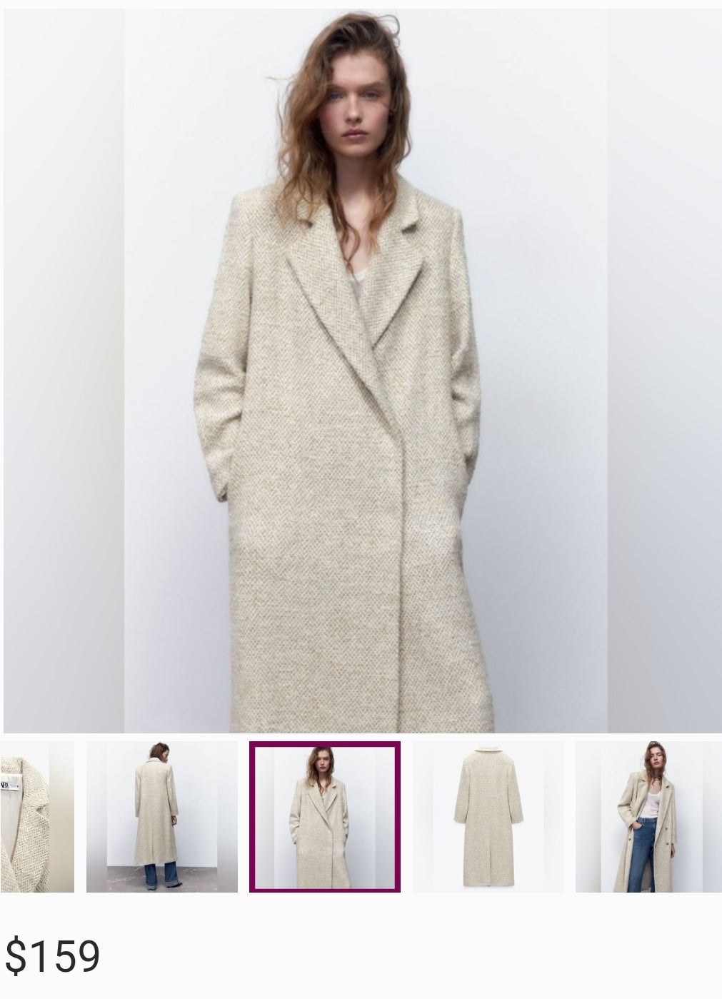 MAXI MANTEAU À CHEVRONS