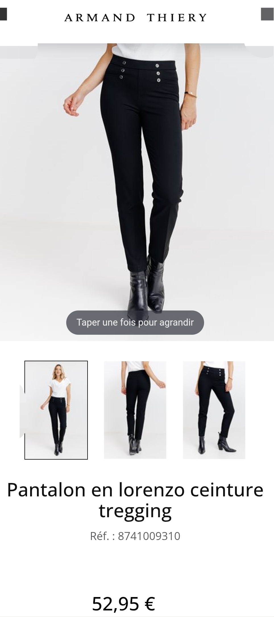 ARMAND THIERRY PANTALON EN LORENZO CEINTURE TREGGING