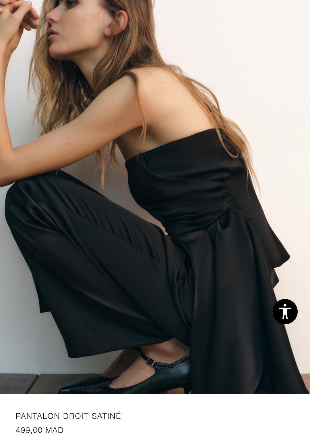 PANTALON DROIT SATINÉ