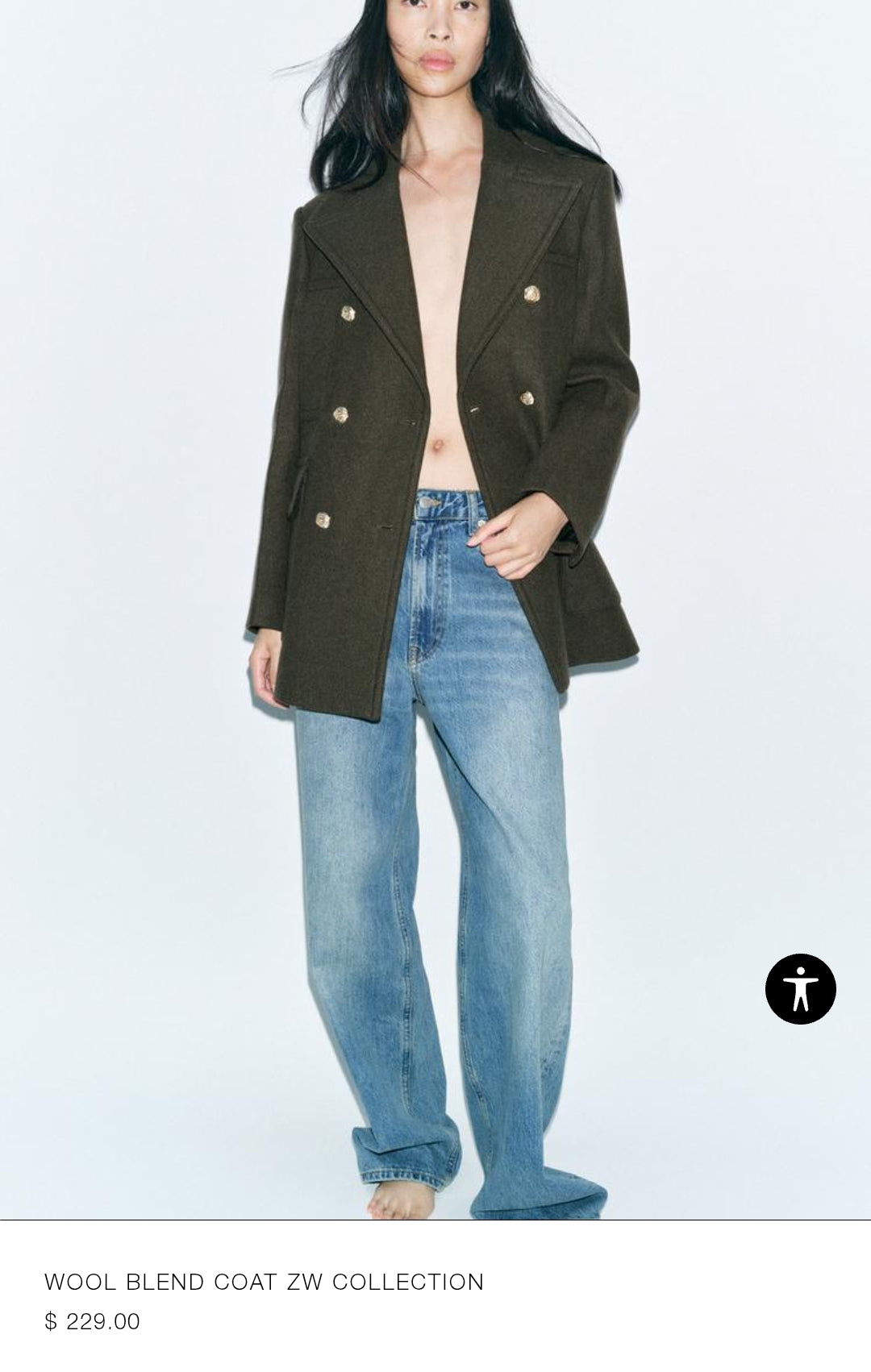MANTEAU EN MÉLANGE DE LAINE ZW COLLECTION