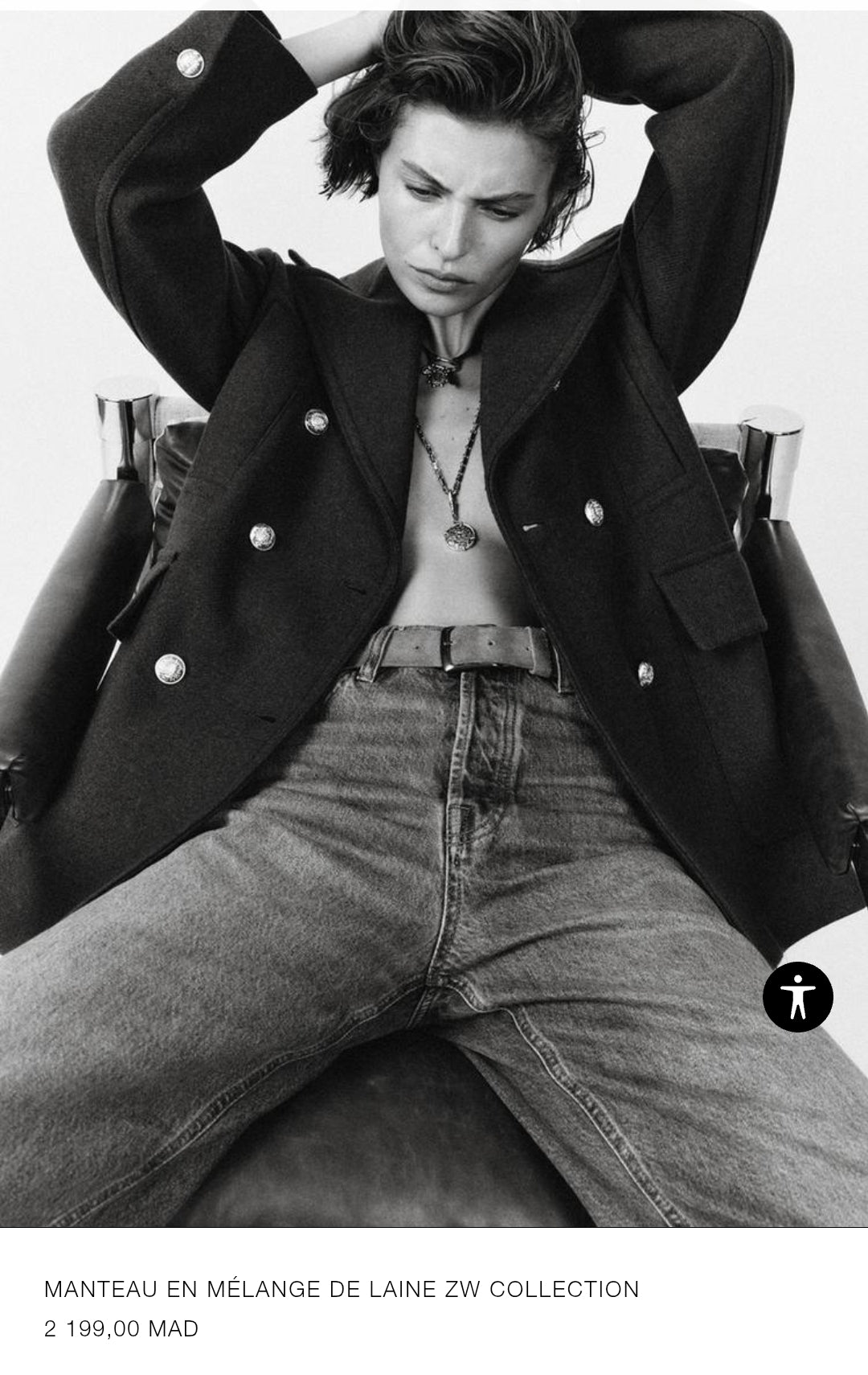 MANTEAU EN MÉLANGE DE LAINE ZW COLLECTION
