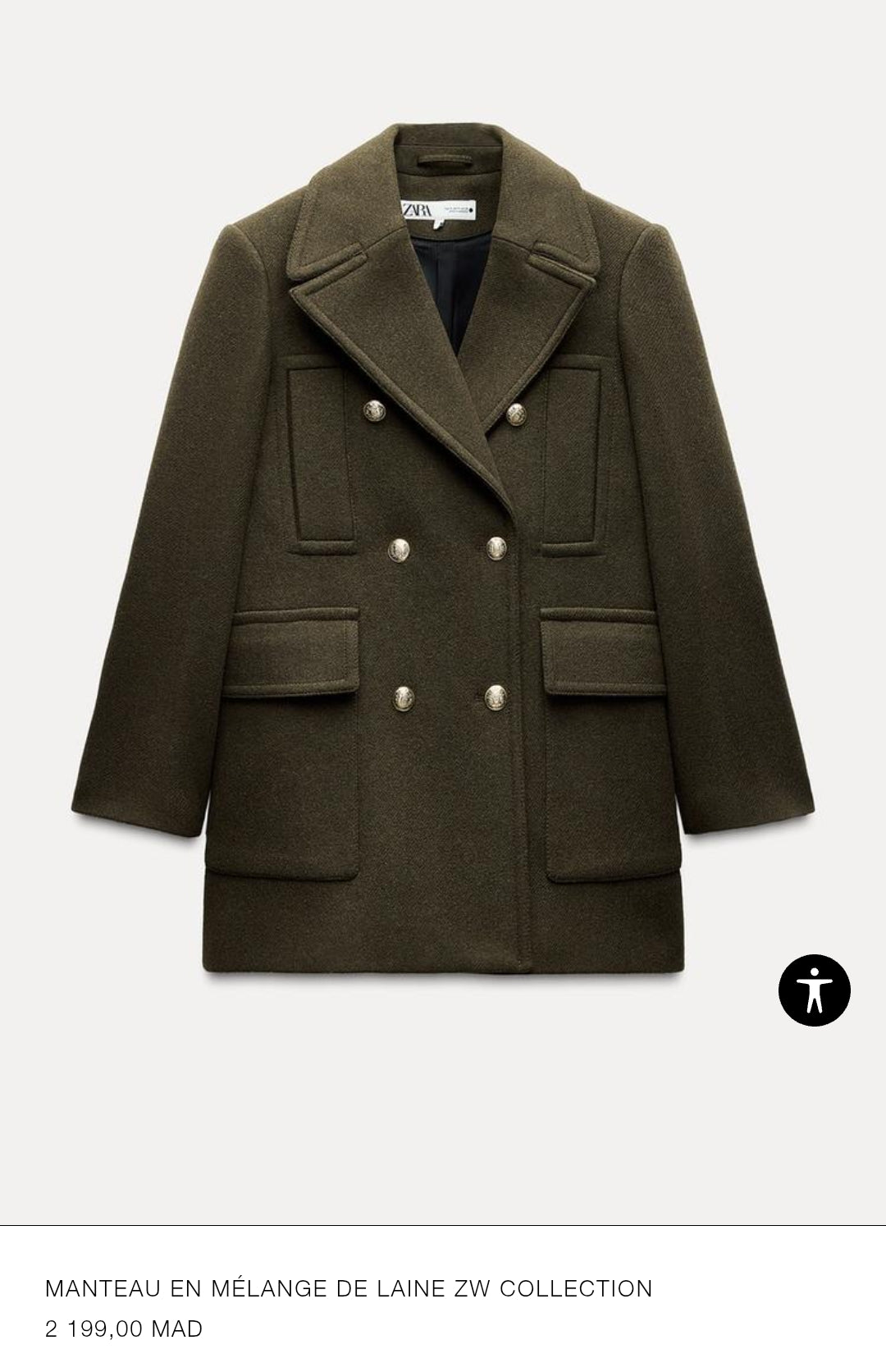 MANTEAU EN MÉLANGE DE LAINE ZW COLLECTION