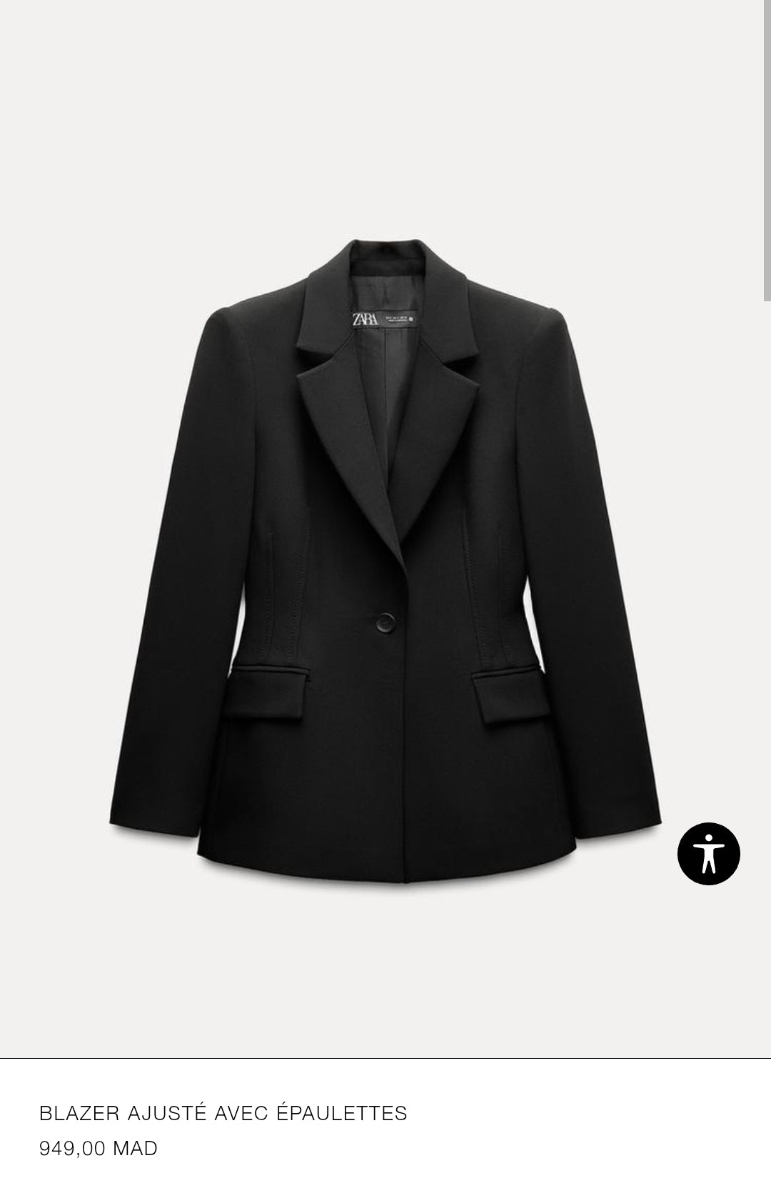 BLAZER AJUSTÉ AVEC ÉPAULETTES