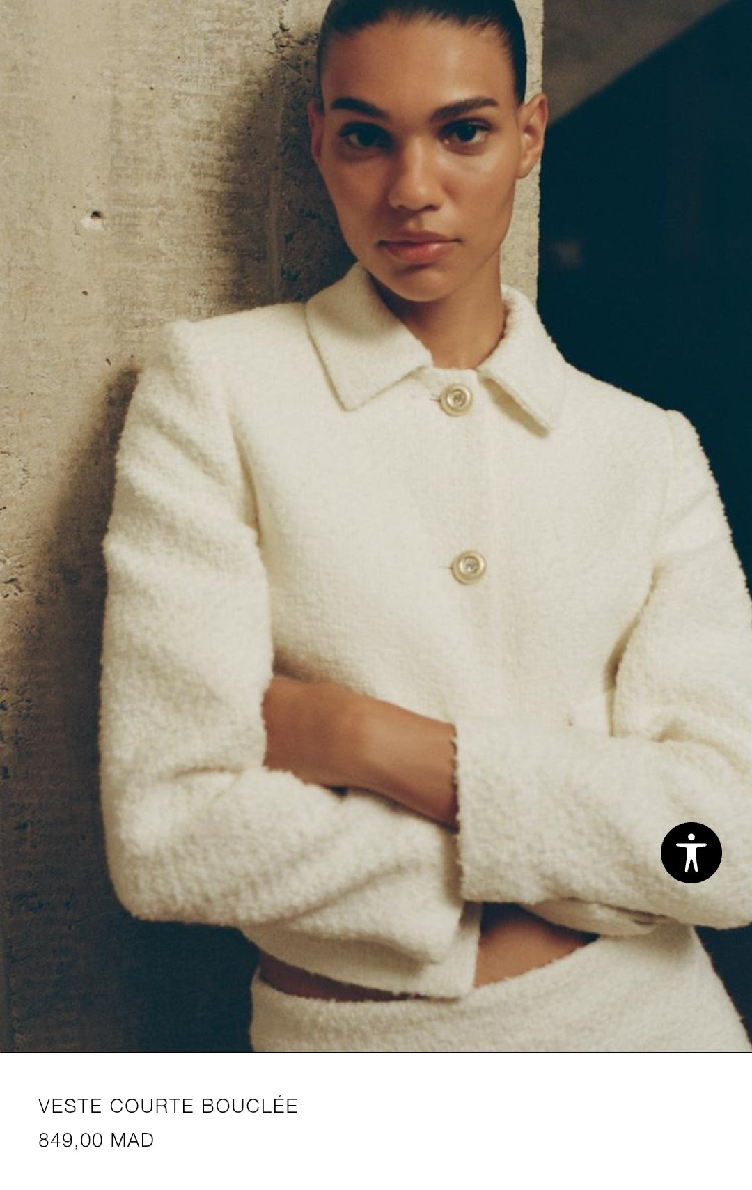 VESTE COURTE BOUCLÉE