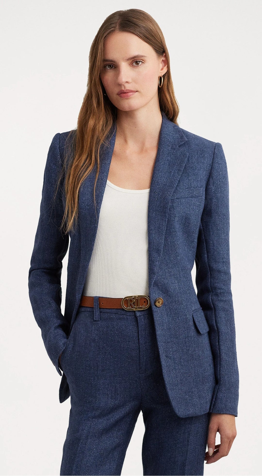 MASSIMO DUTTI BLAZER DÉLAVÉ BLEU