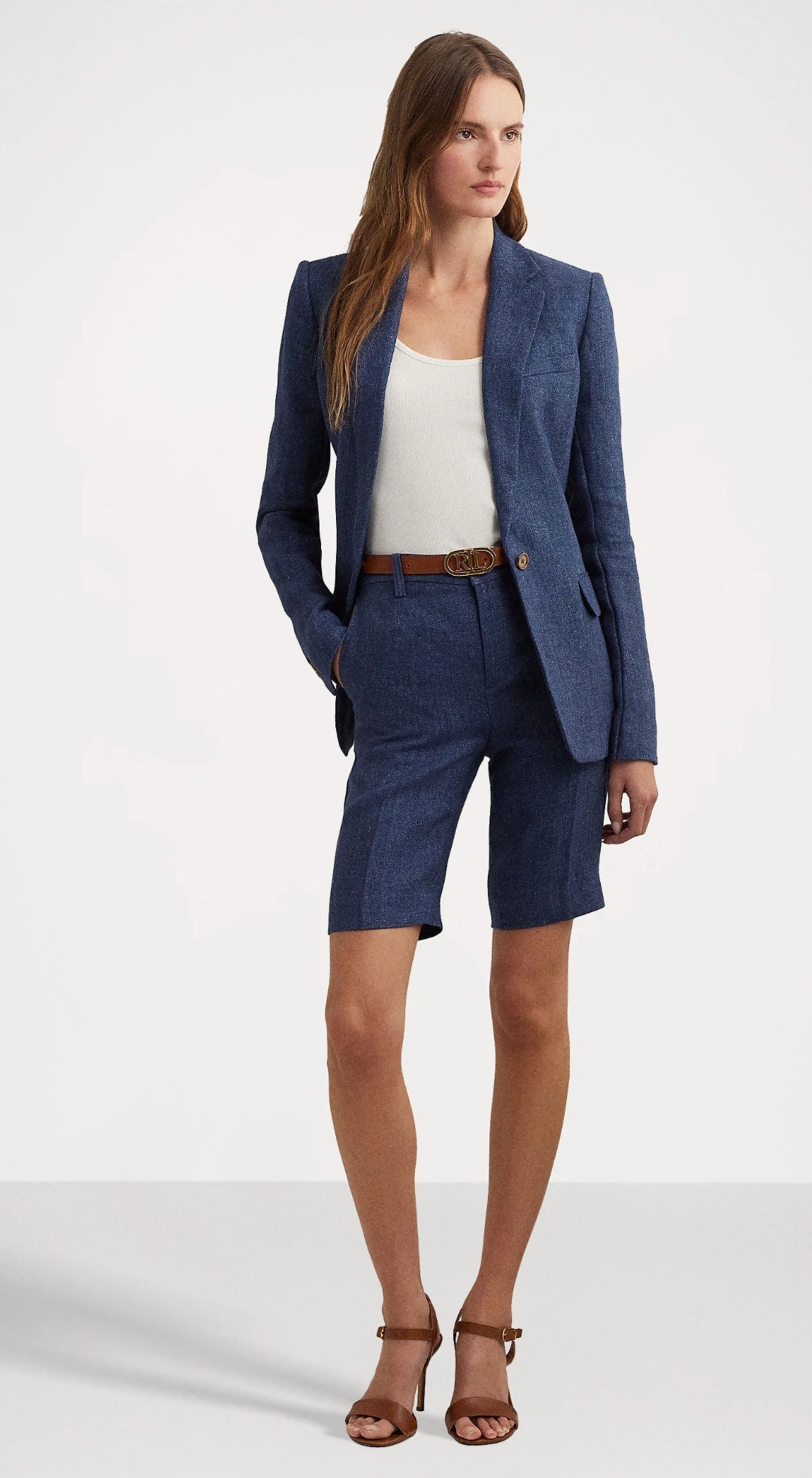 MASSIMO DUTTI BLAZER DÉLAVÉ BLEU