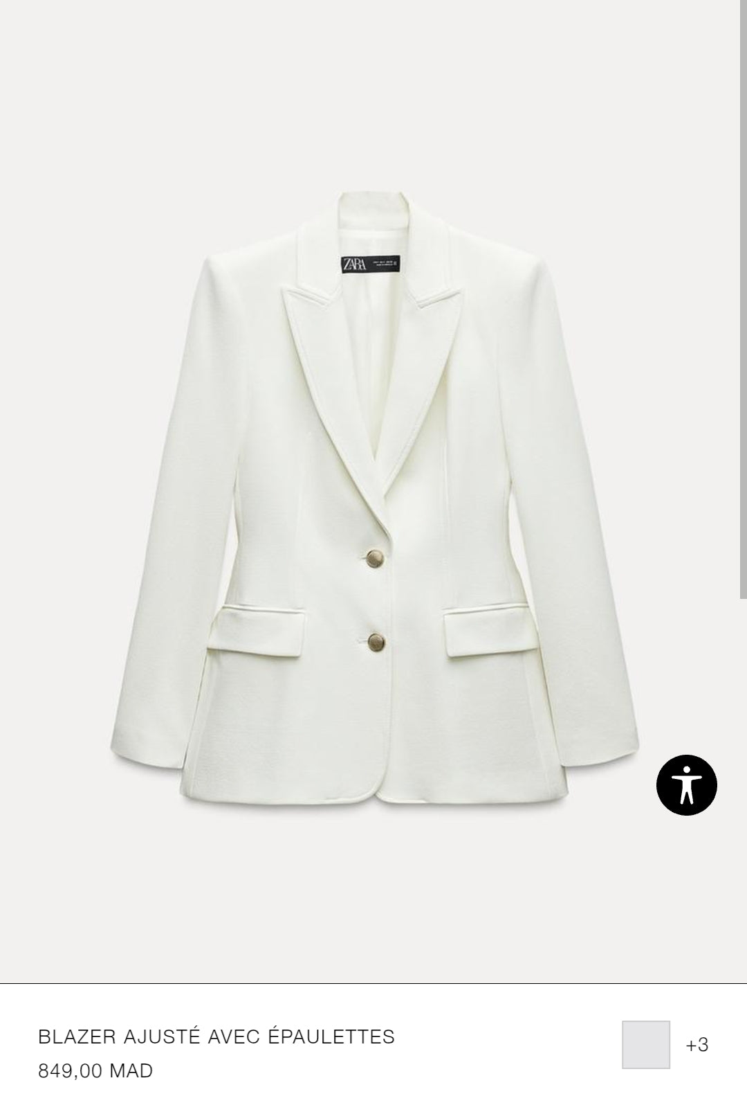 BLAZER AJUSTÉ AVEC ÉPAULETTES