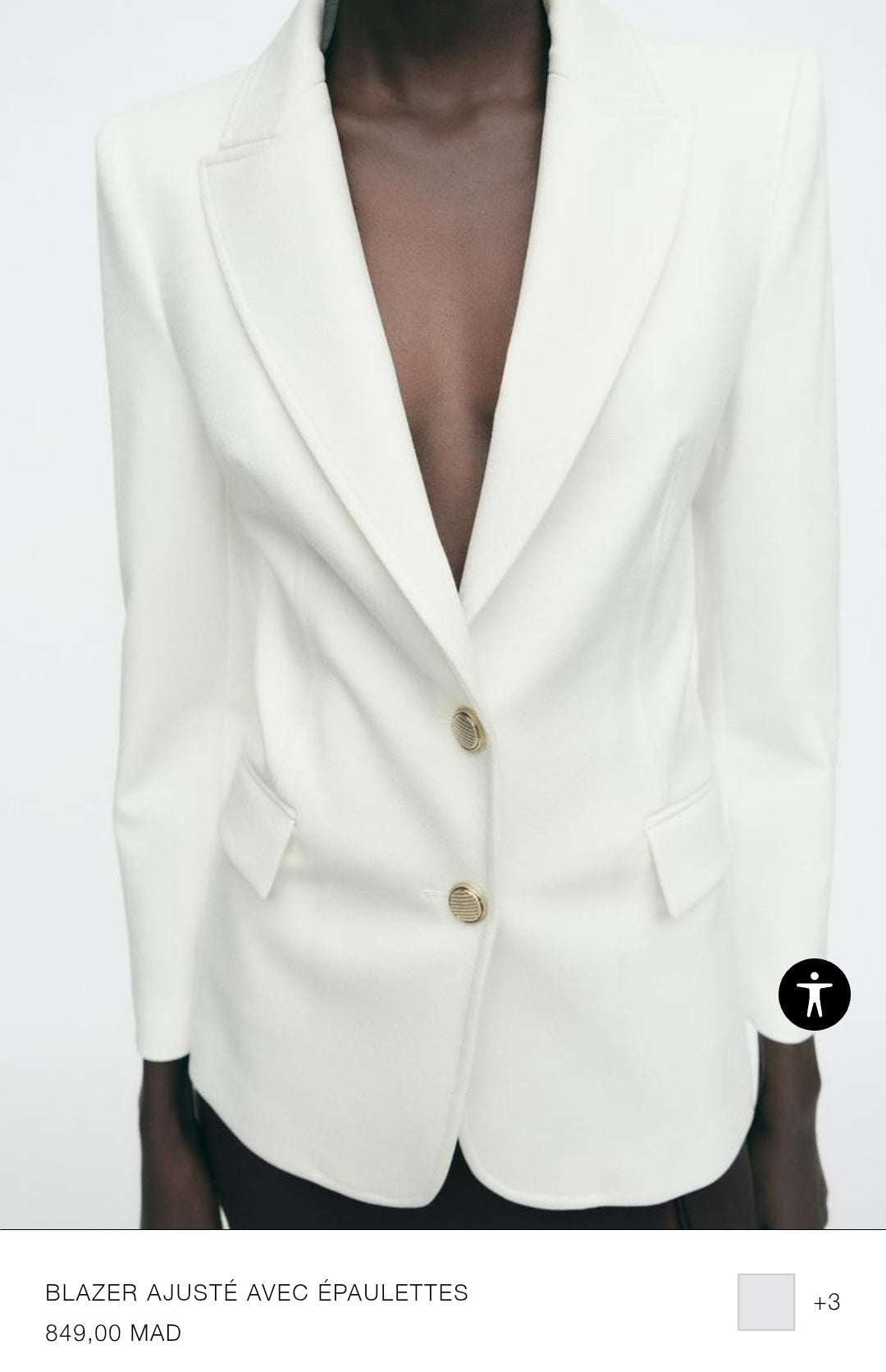 BLAZER AJUSTÉ AVEC ÉPAULETTES