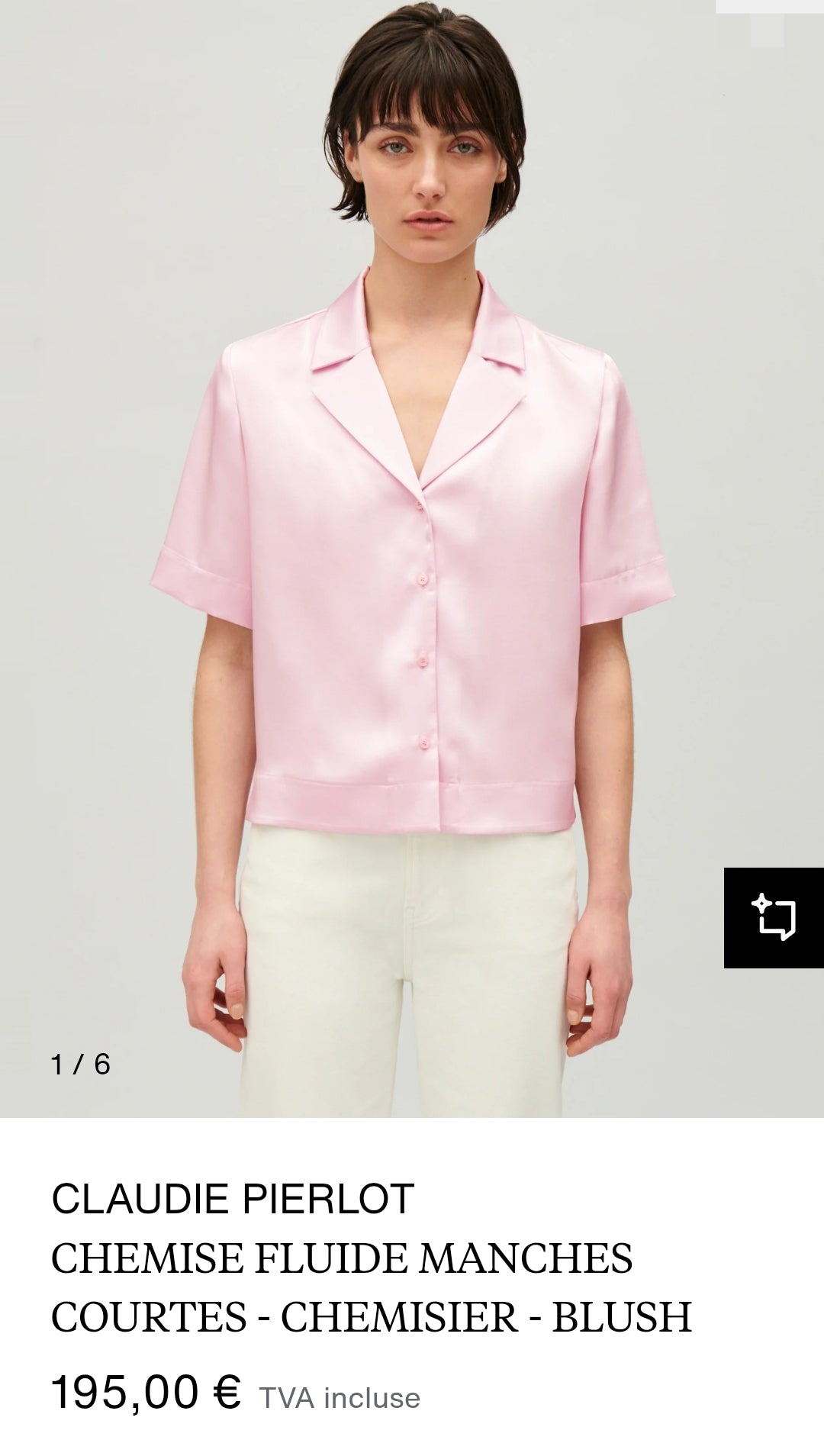 CLAUDIE PIERLOT CHEMISE FLUIDE SATINÉE