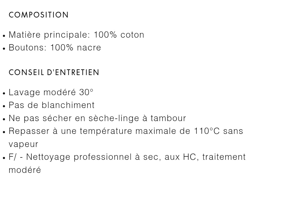 SANDRO CHEMISE COURTE EN POPELINE