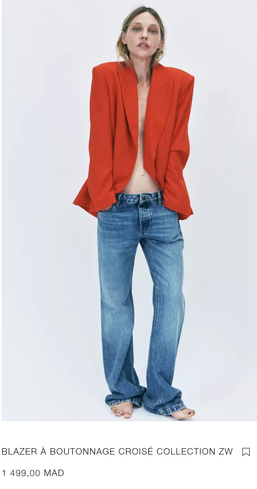BLAZER À BOUTONNAGE CROISÉ COLLECTION ZW