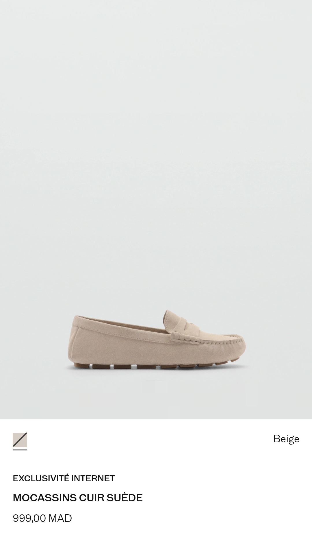 MANGO MOCASSINS CUIR SUÈDE