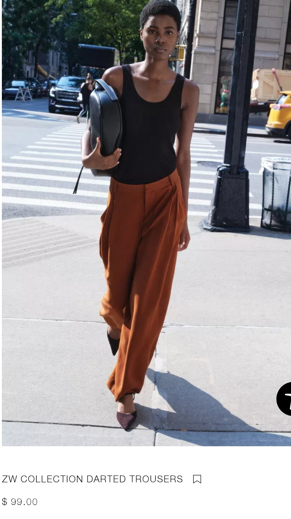 ZW COLLECTION DARTED TROUSERS