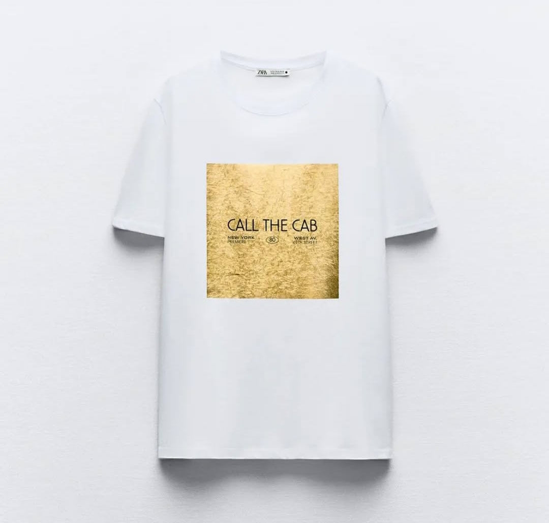 T-SHIRT MÉTALLISÉ DORÉ