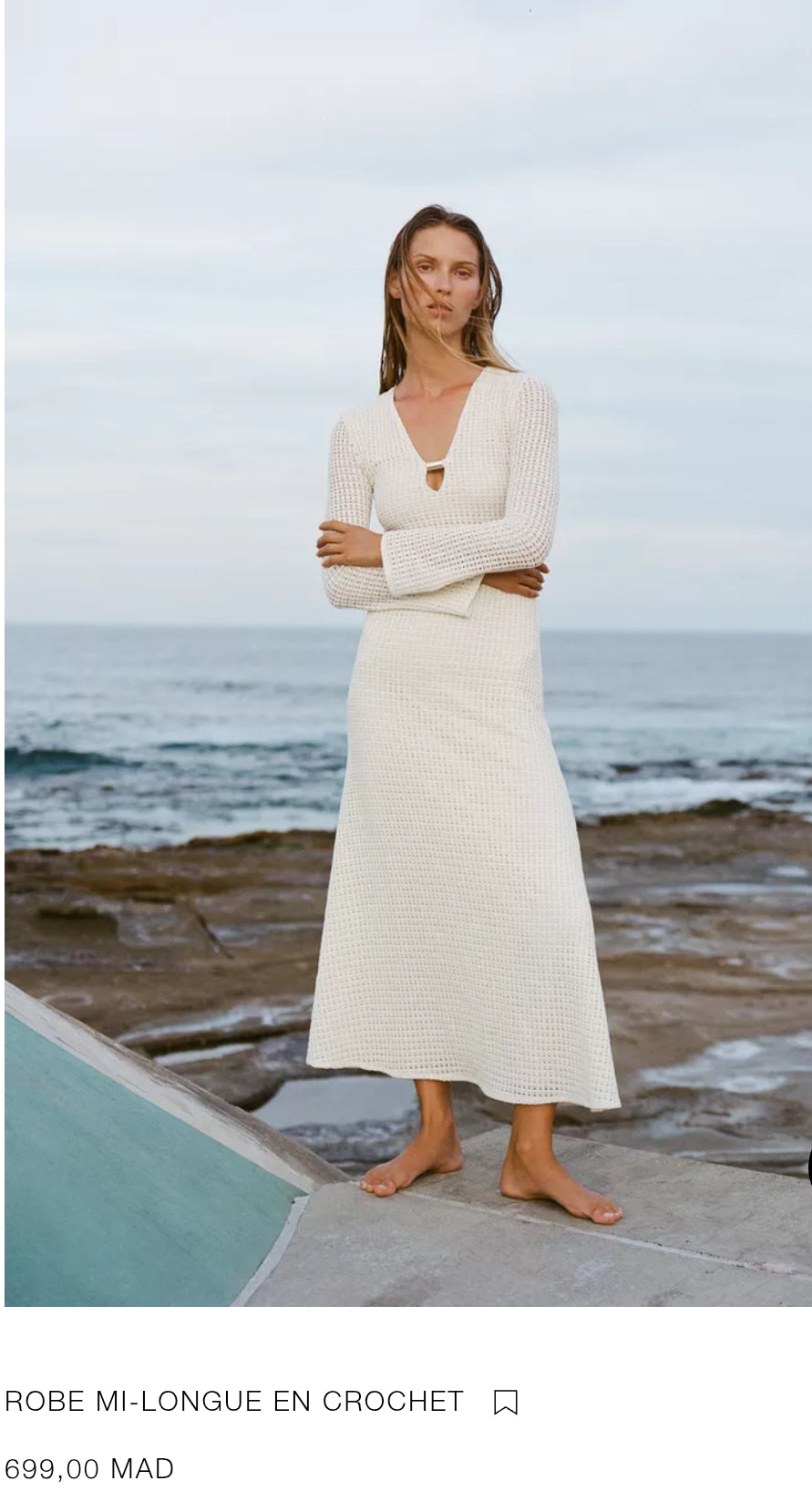 ROBE MI-LONGUE EN CROCHET