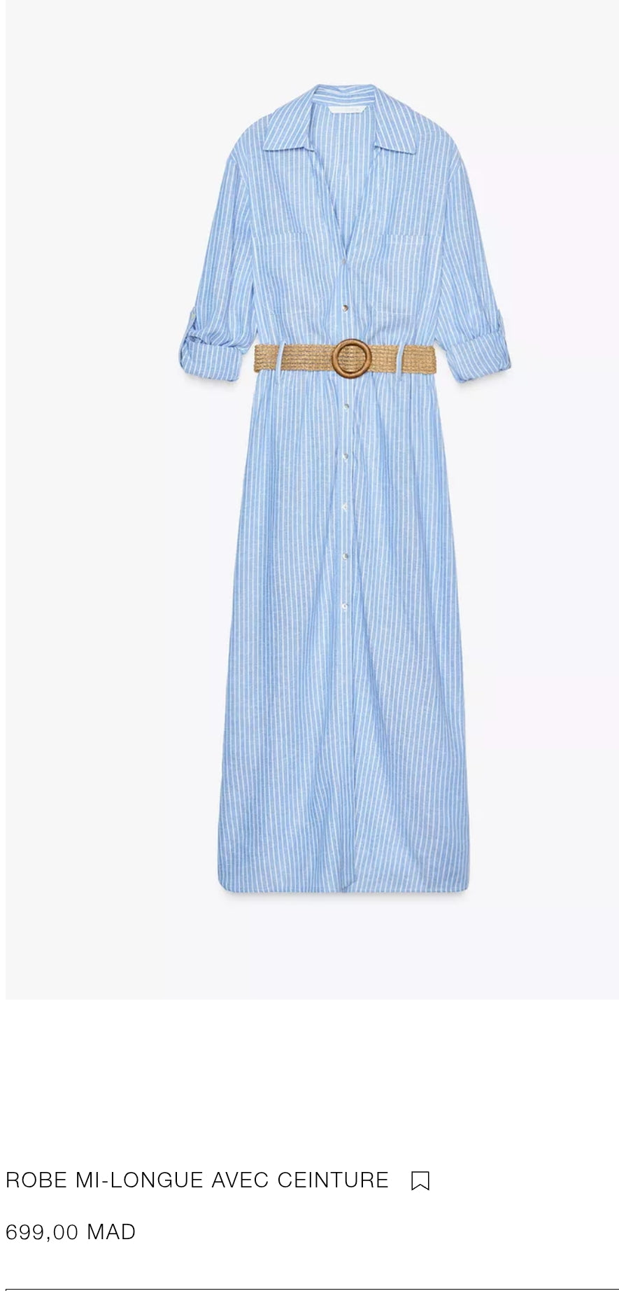 ROBE MI-LONGUE AVEC CEINTURE