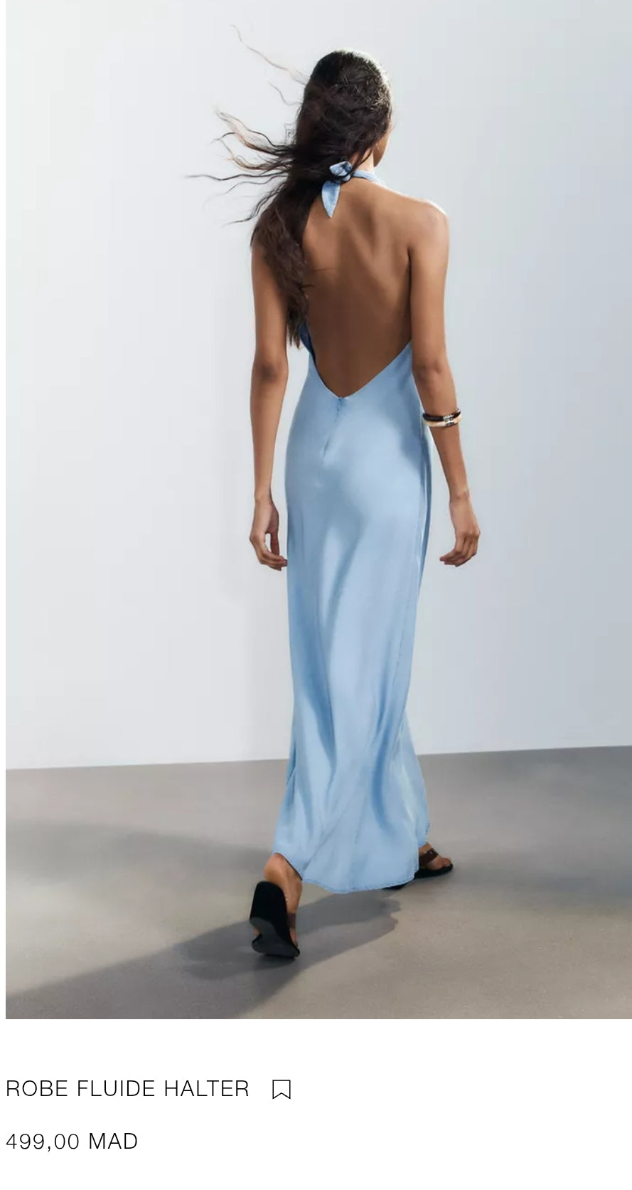 ROBE FLUIDE HALTER EN LYOCELL