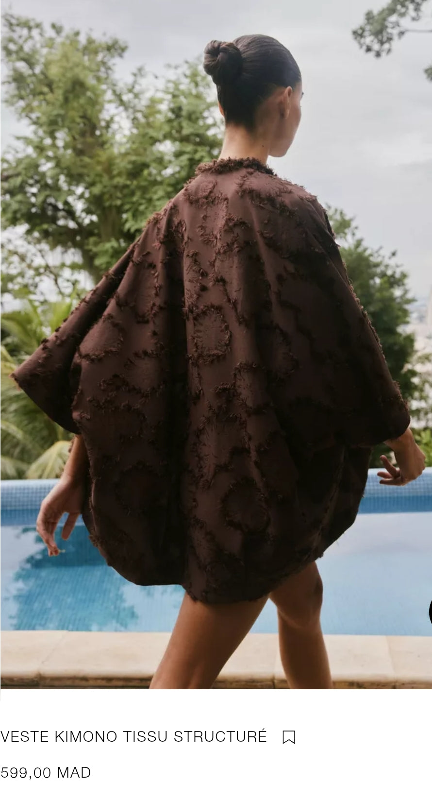 VESTE KIMONO TISSU STRUCTURÉ