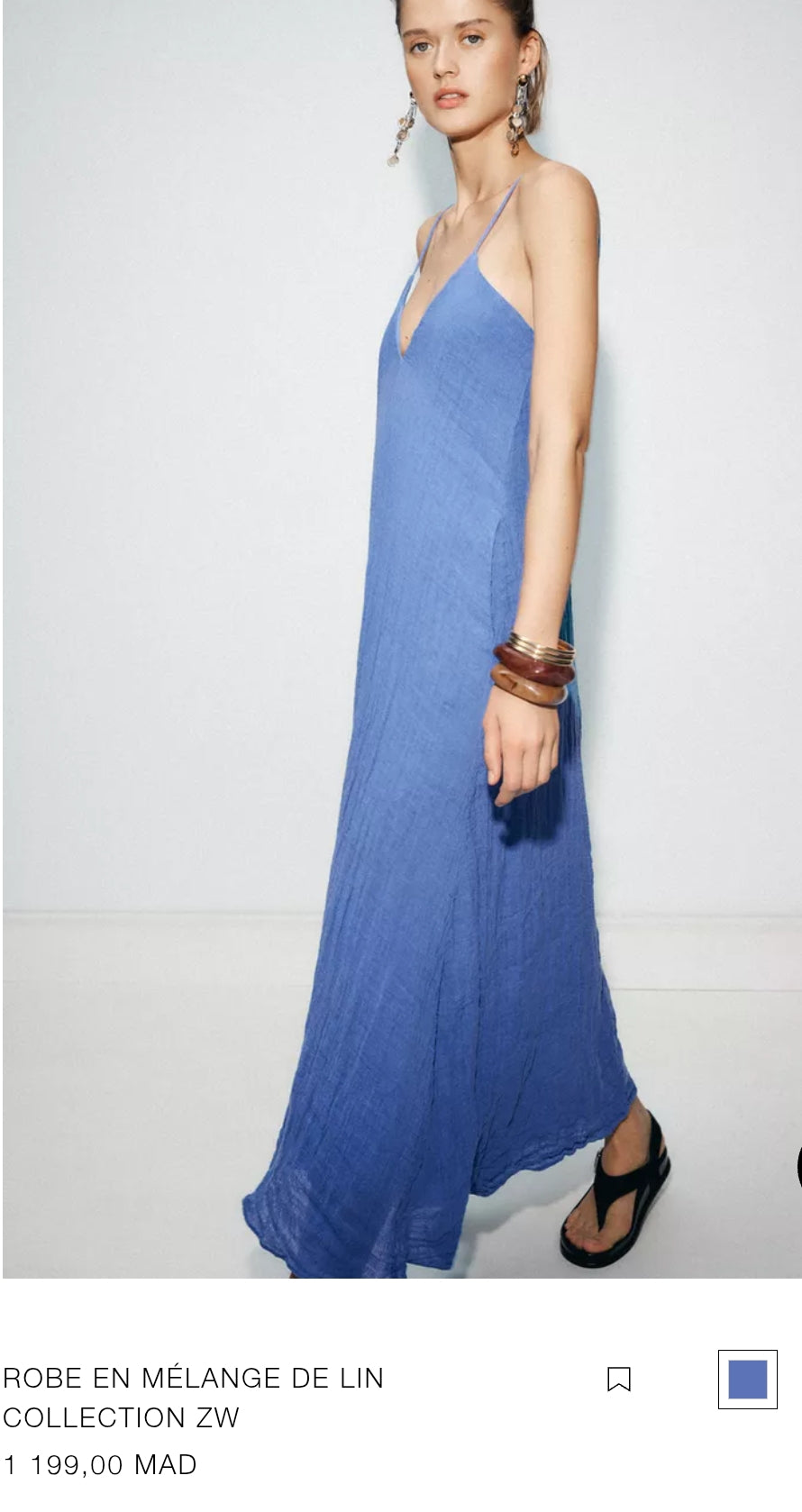 ROBE EN MÉLANGE DE LIN COLLECTION ZW