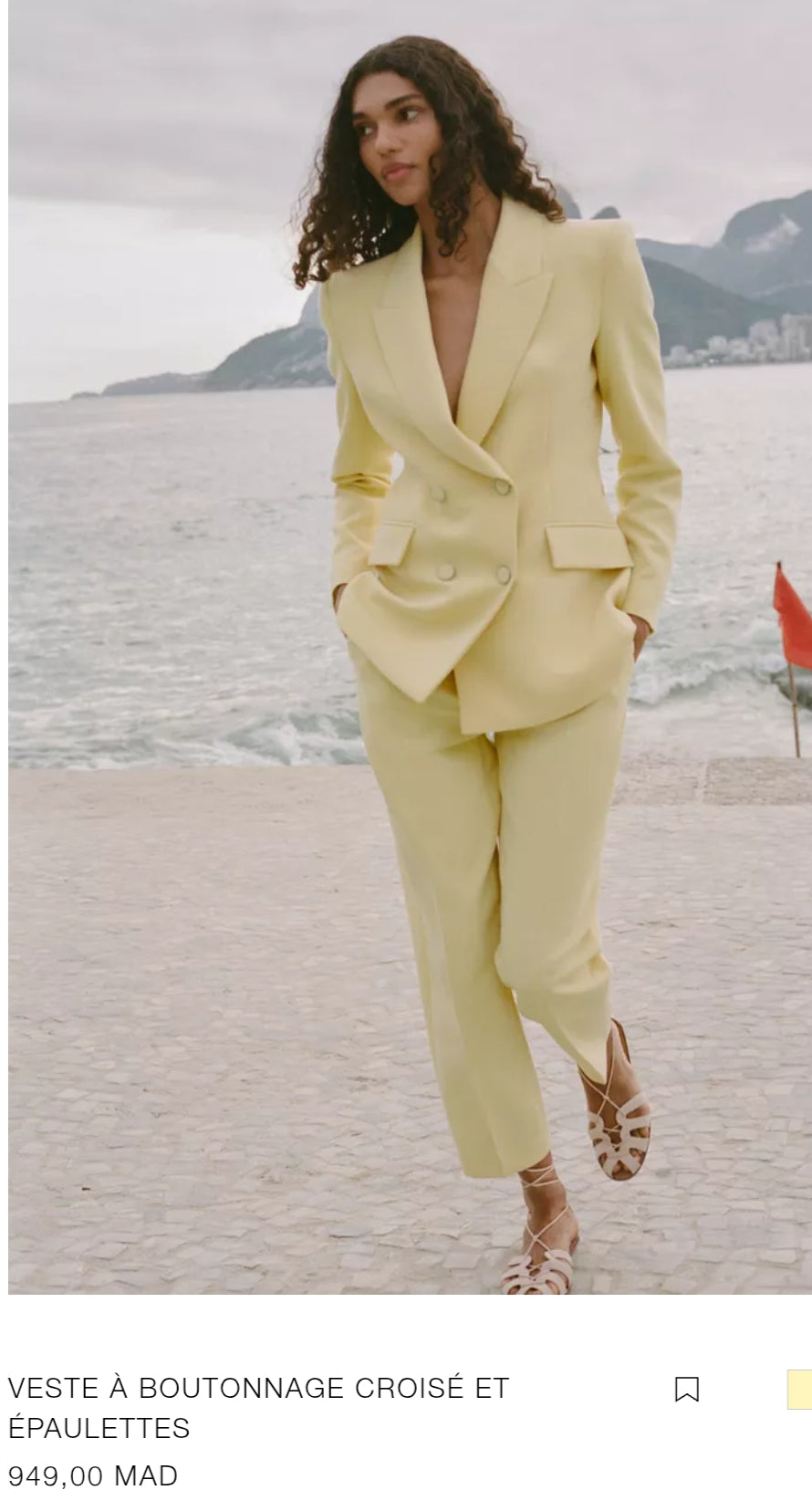 ENSEMBLE VESTE À BOUTONNAGE CROISÉ ET ÉPAULETTES | PANTALON 7/8 TAILLE HAUTE
