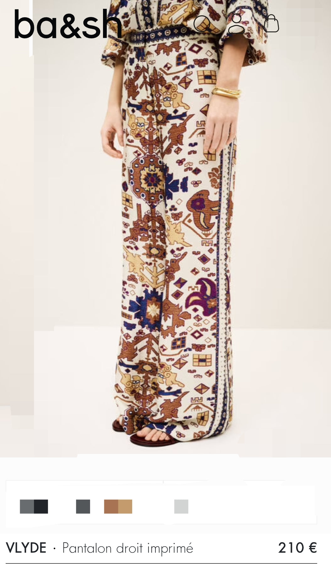 ba&sh VLYDE PANTALON DROIT IMPRIMÉ