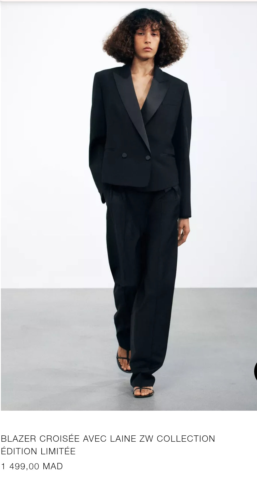 BLAZER CROISÉ AVEC LAINE ZW COLLECTION ÉDITION LIMITÉE