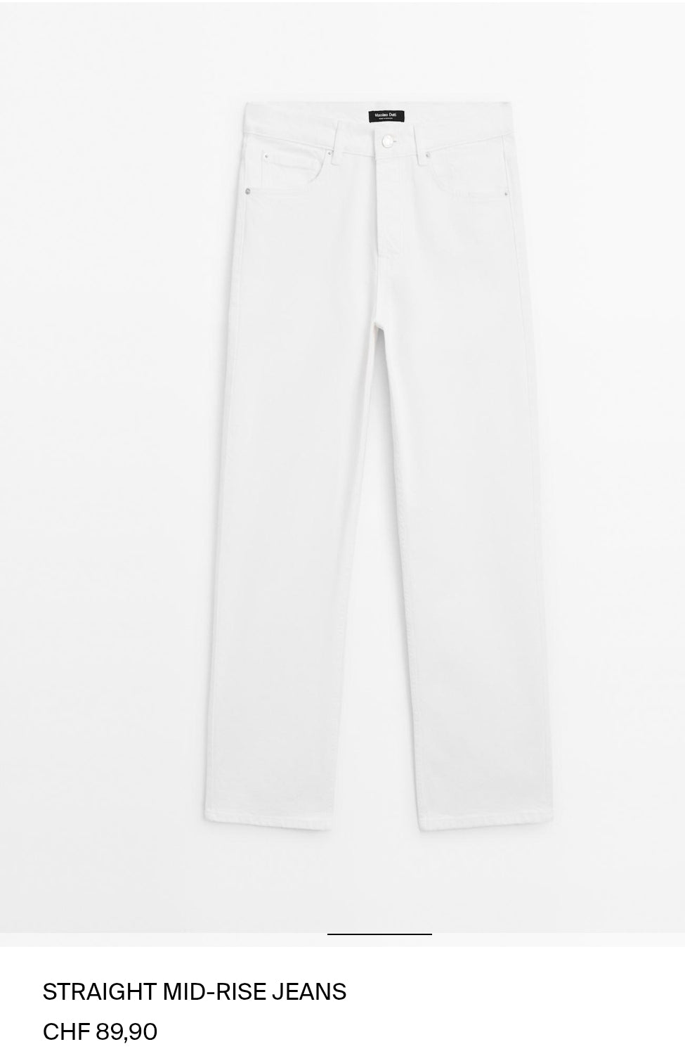 MASSIMO DUTTI JEAN STRAIGHT MID-RISE