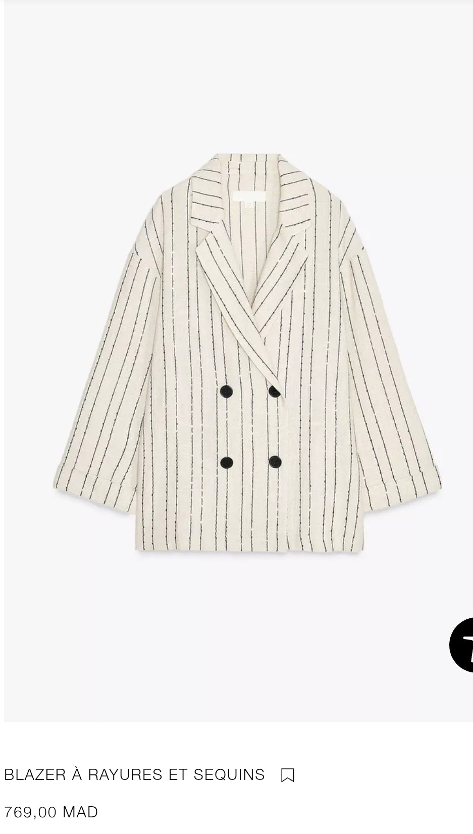 BLAZER À RAYURES ET SEQUINS