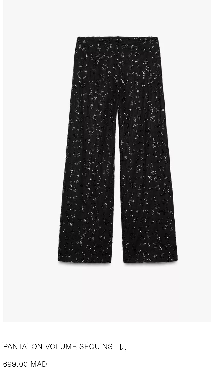 PANTALON VOLUME SEQUINS