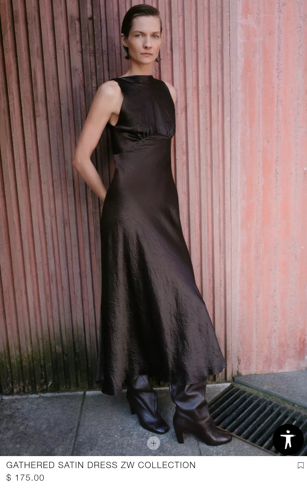 ROBE ZW COLLECTION SATINÉE FROISSÉE