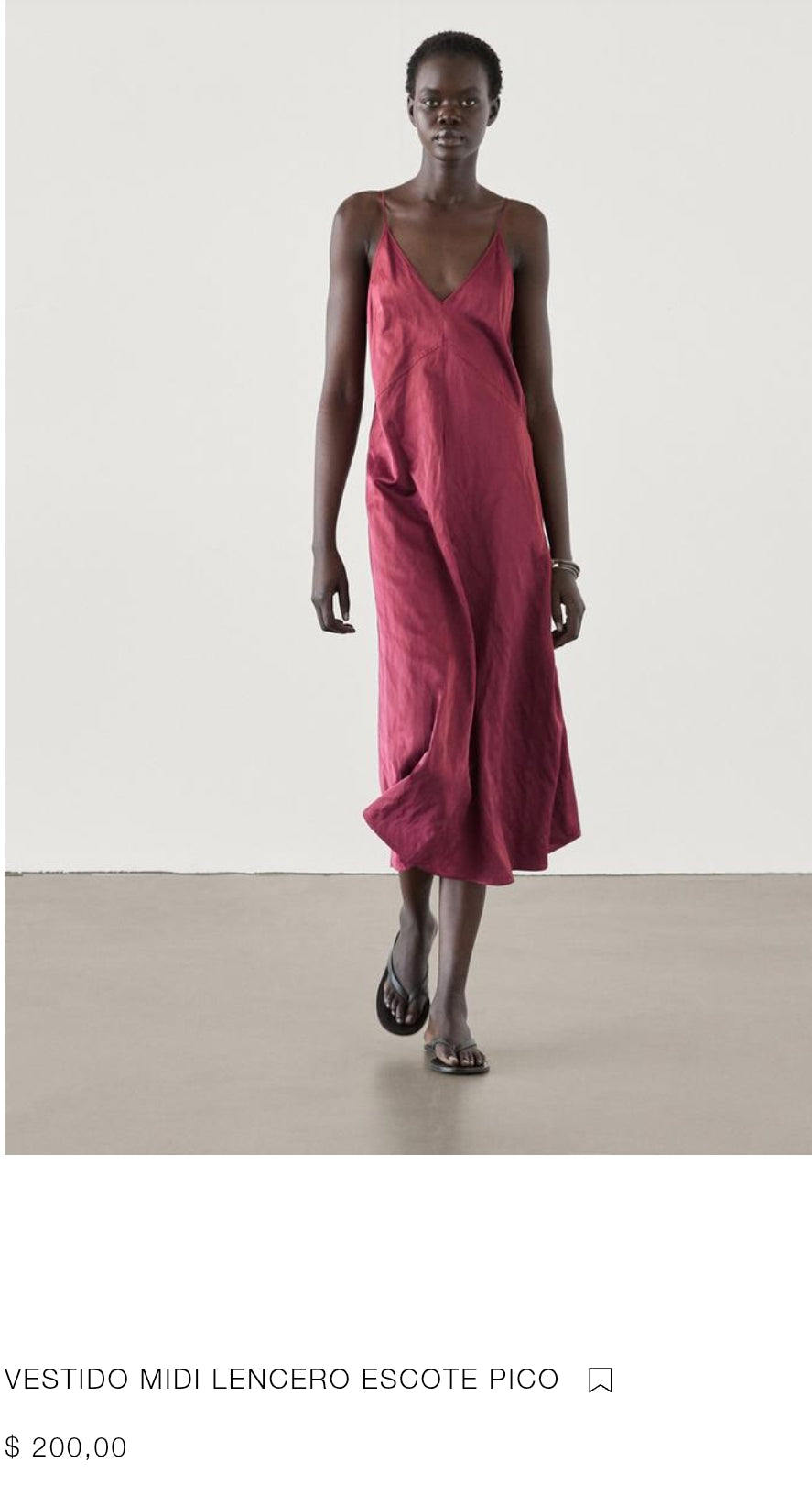 MASSIMO DUTTI ROBE NUISETTE À COL V