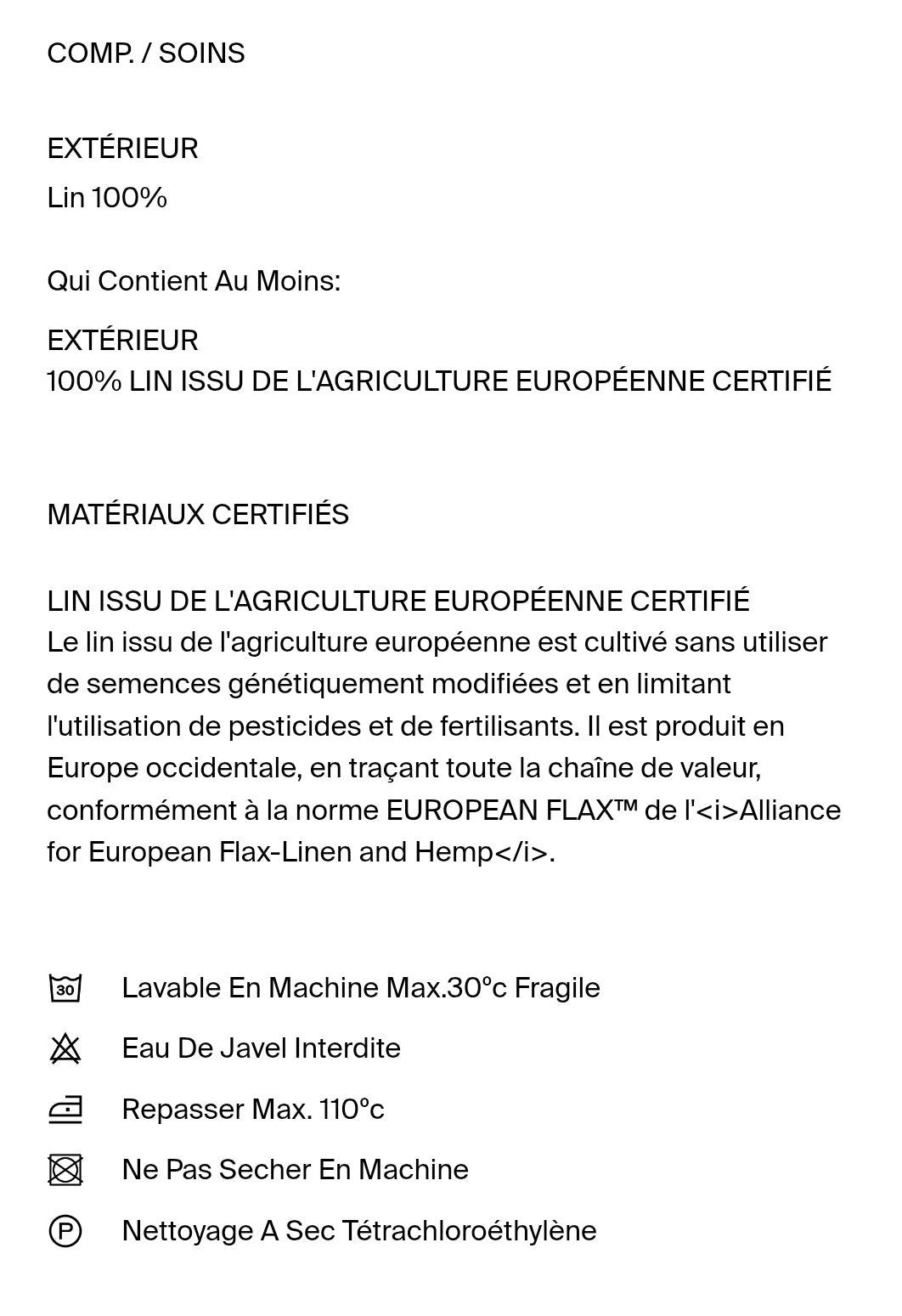 MASSIMO DUTTI CHEMISIER FLUIDE 100 % LIN