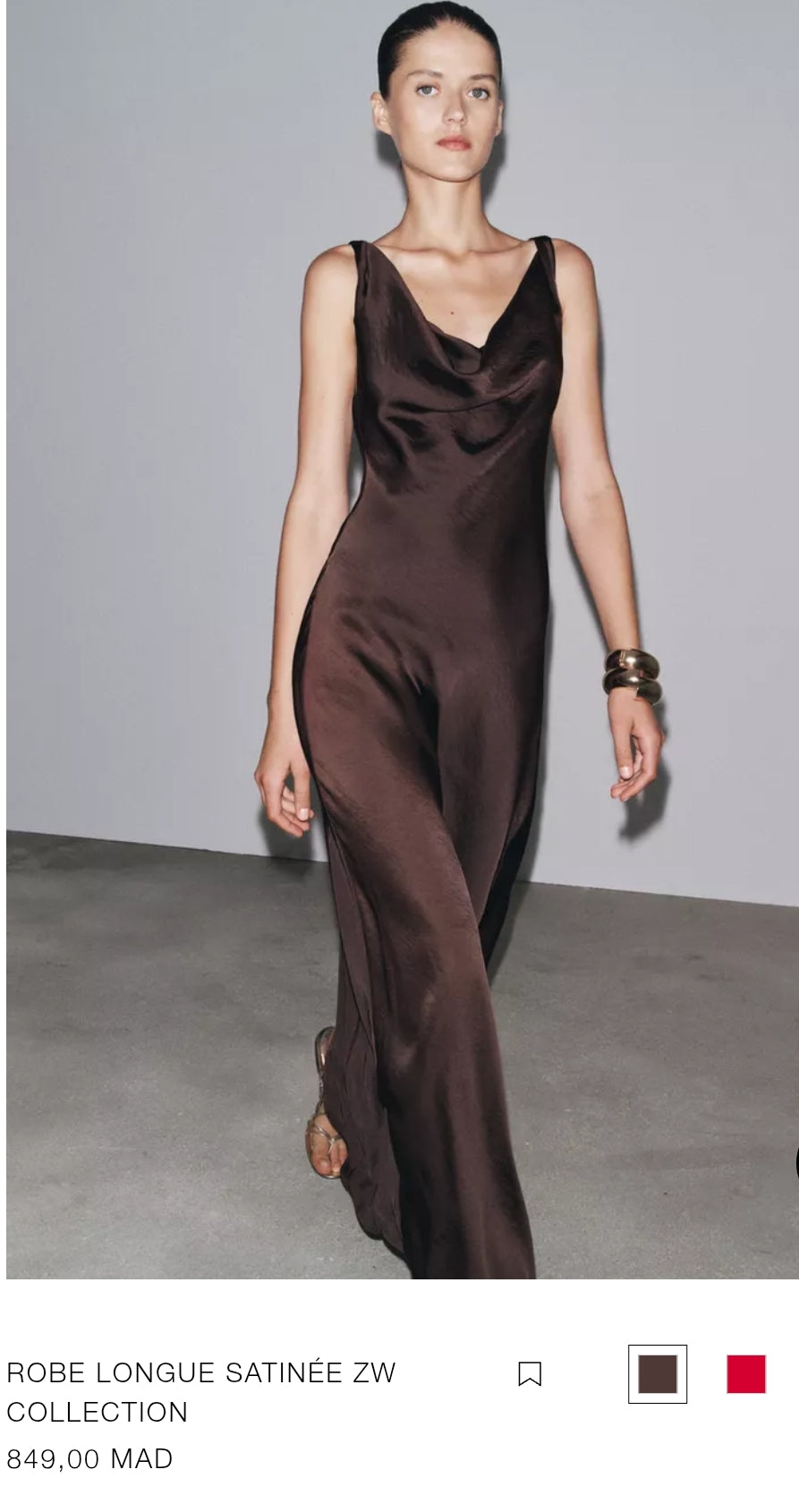 ROBE LONGUE SATINÉE ZW COLLECTION