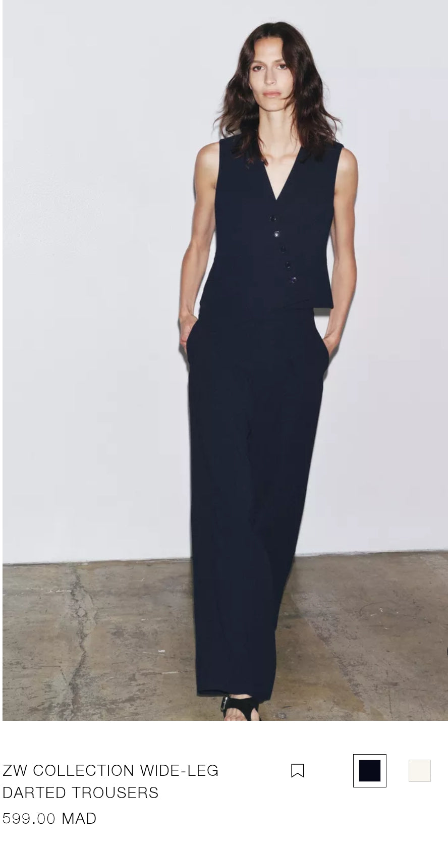 ZW COLLECTION WIDE-LEG DARTED TROUSERS