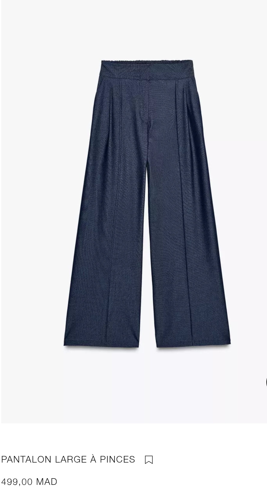 PANTALON LARGE À PINCES
