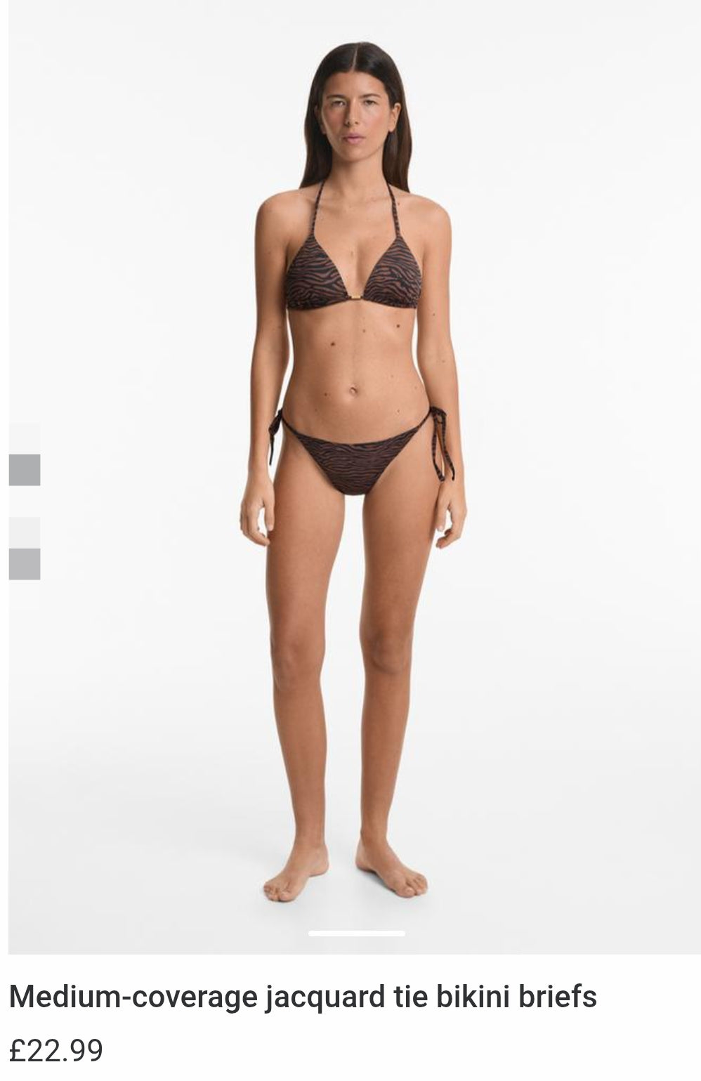 OYSHO HAUT TRIANGLE | MEDIUM-COVERAGE JACQUARD TIE BIKINI BRIEFS
