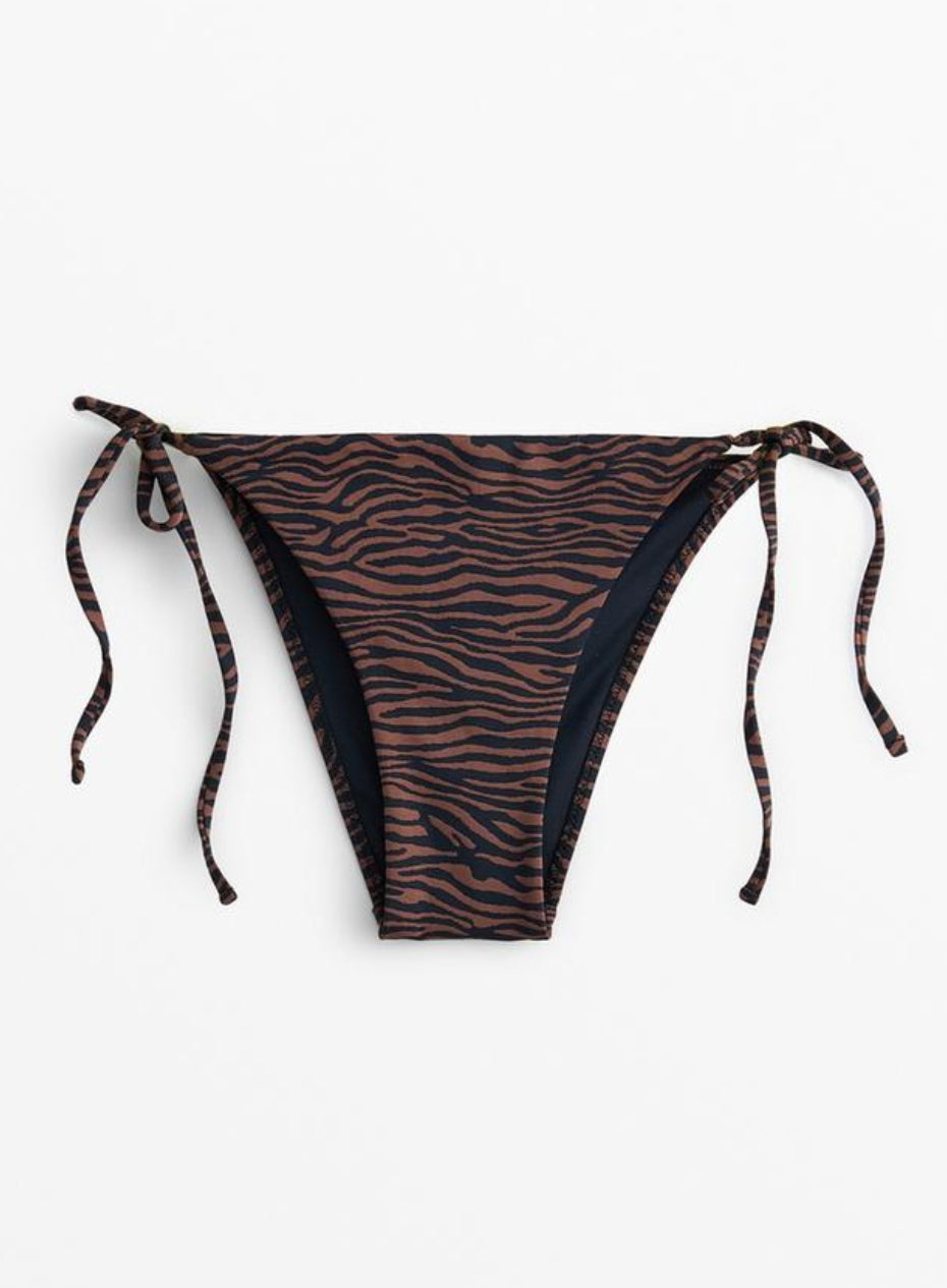 OYSHO HAUT TRIANGLE | MEDIUM-COVERAGE JACQUARD TIE BIKINI BRIEFS