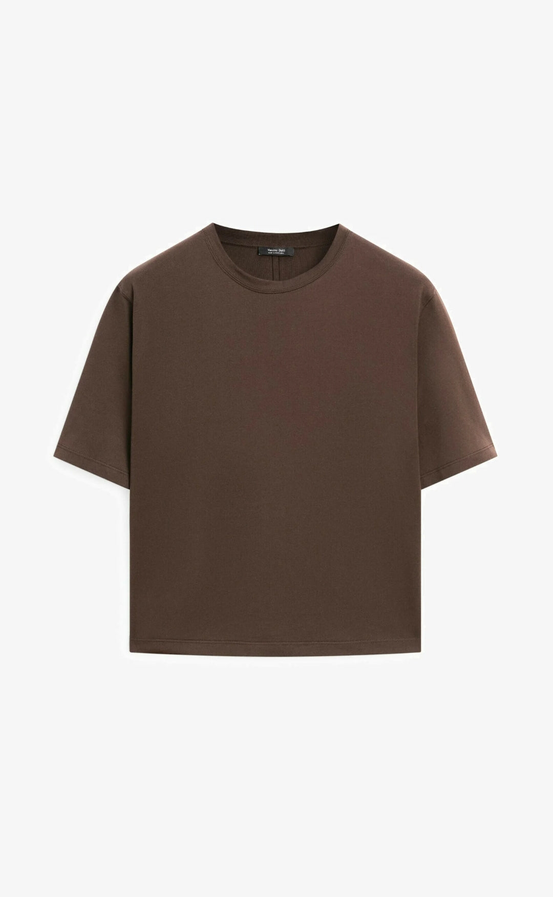 MASSIMO DUTTI SHORT SLEEVE T-SHIRT WITH TOPSTITCHING DETAIL