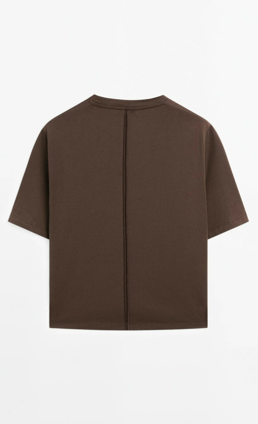 MASSIMO DUTTI SHORT SLEEVE T-SHIRT WITH TOPSTITCHING DETAIL