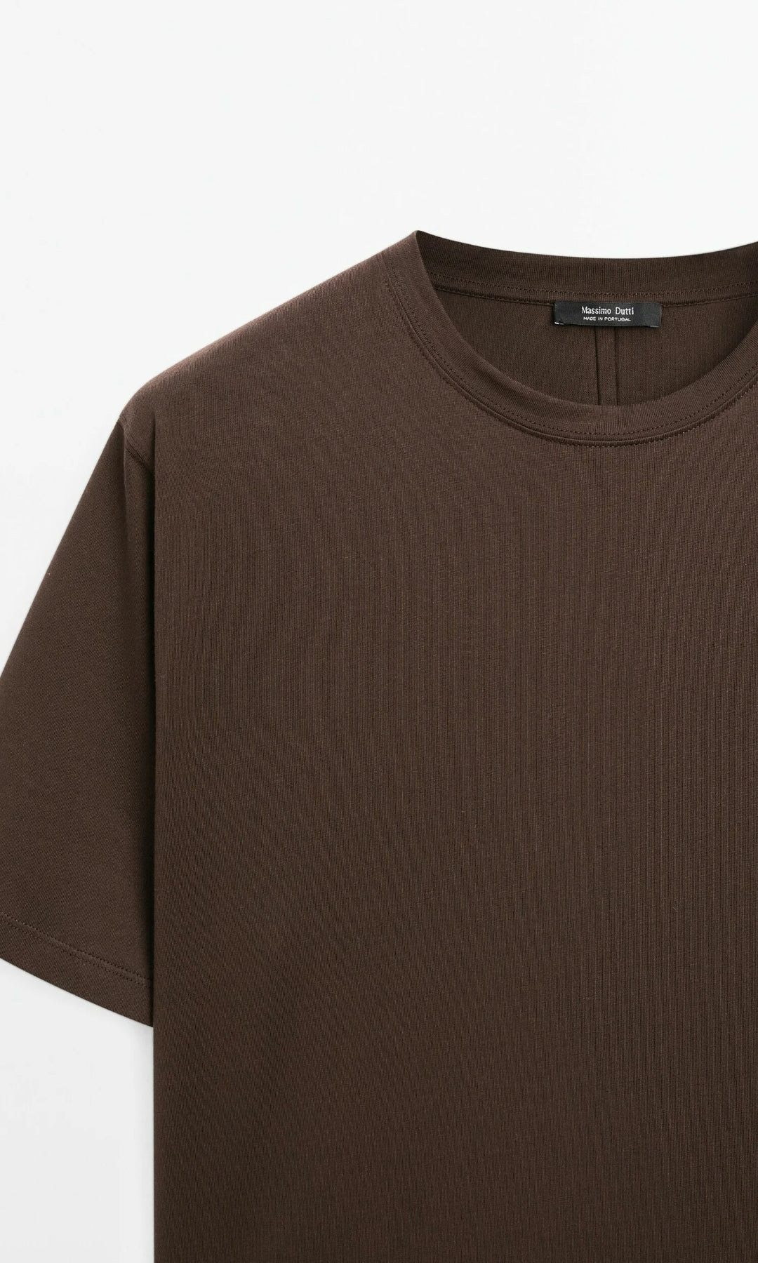 MASSIMO DUTTI SHORT SLEEVE T-SHIRT WITH TOPSTITCHING DETAIL