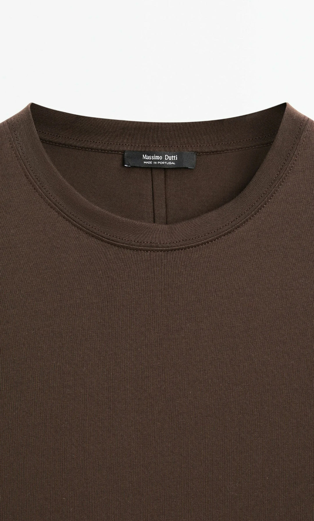 MASSIMO DUTTI SHORT SLEEVE T-SHIRT WITH TOPSTITCHING DETAIL