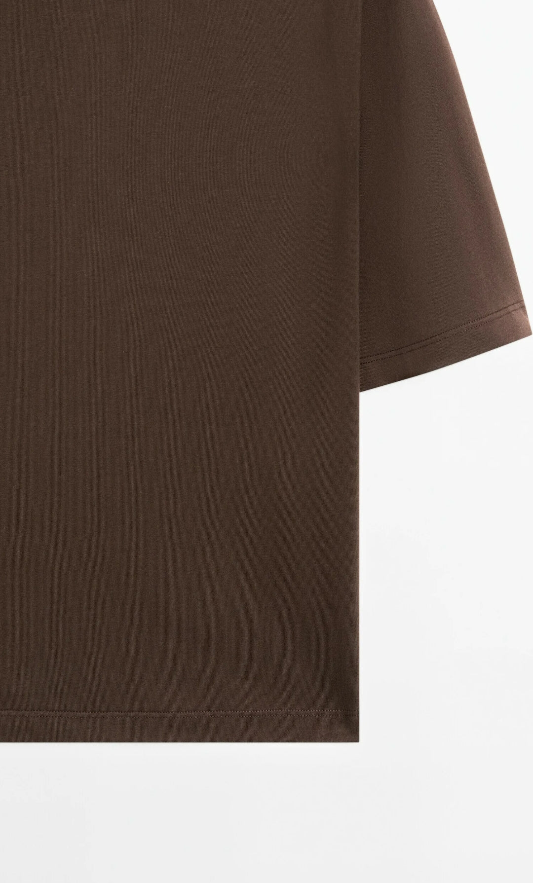 MASSIMO DUTTI SHORT SLEEVE T-SHIRT WITH TOPSTITCHING DETAIL