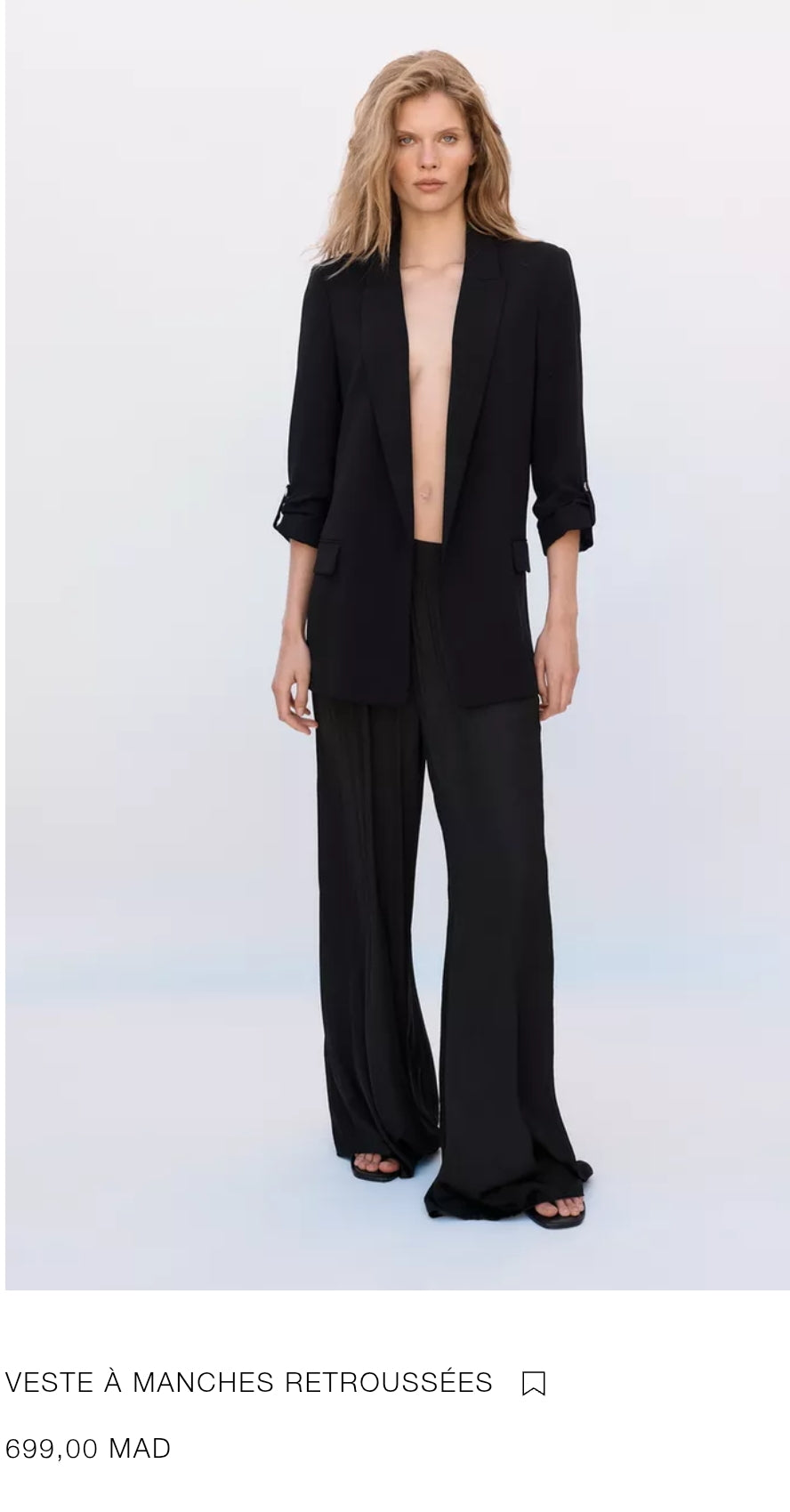 VESTE À MANCHES RETROUSSÉES