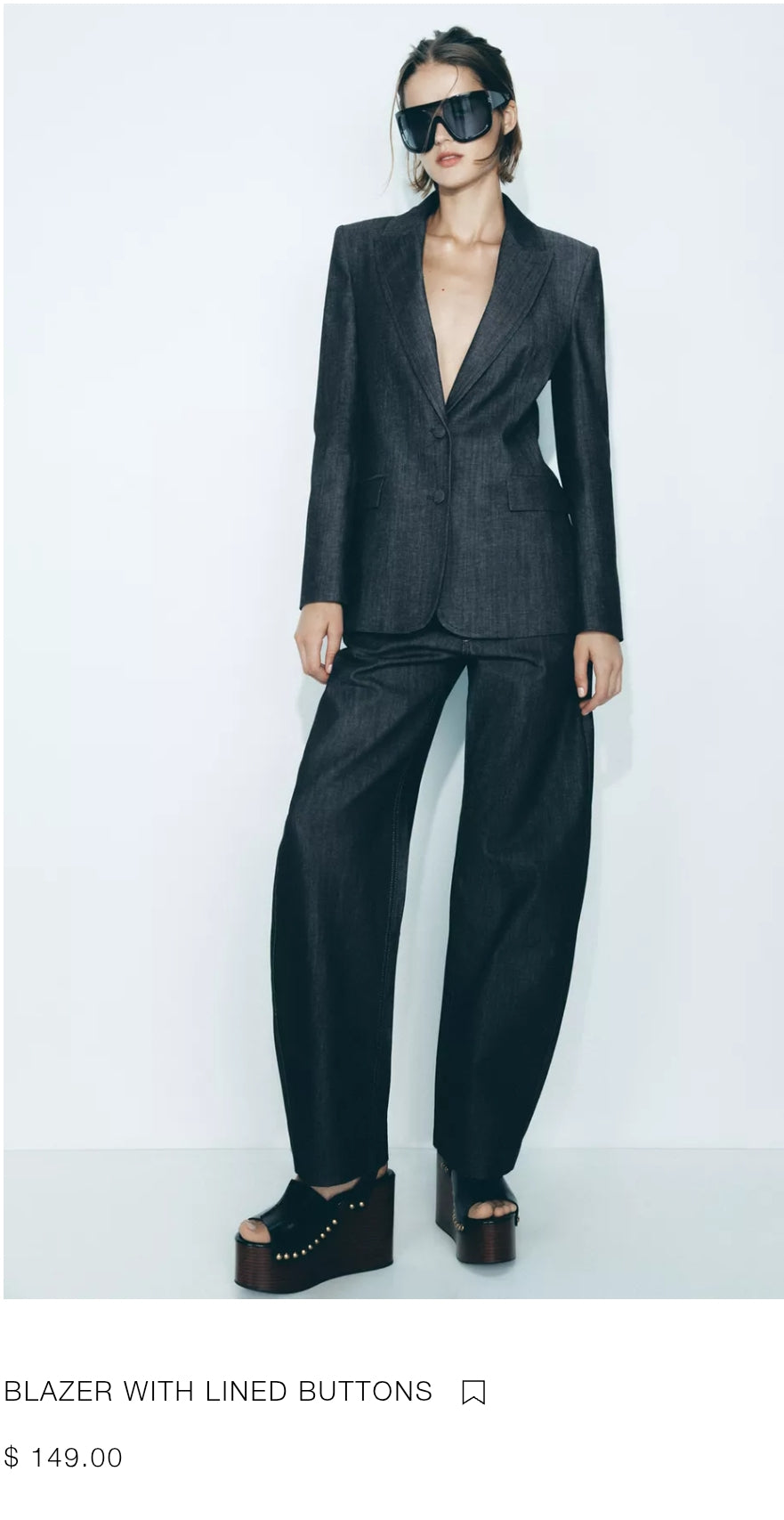 BLAZER WITH LINED BUTTONS