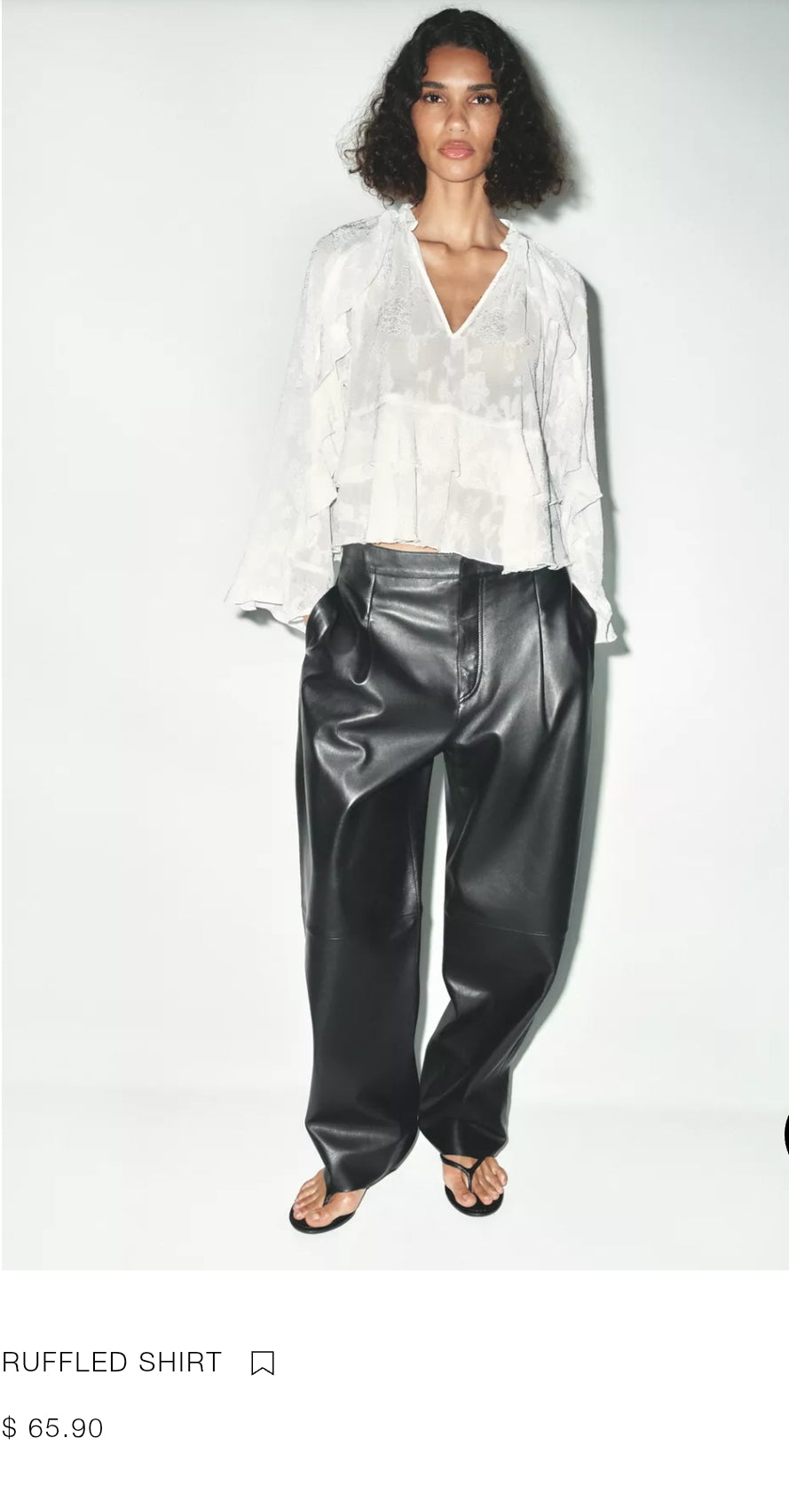 CHEMISE À VOLANTS