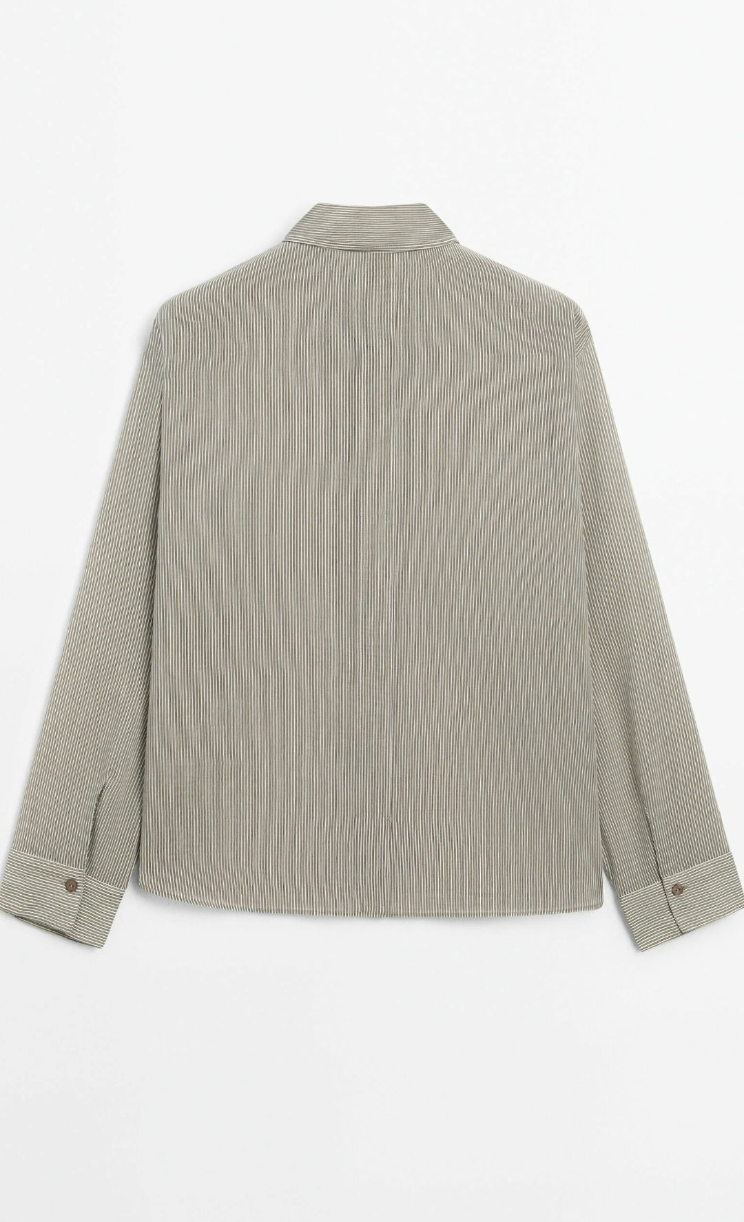 CHEMISIER CROPPED STRIPED COTTON BLEND SHIRT
