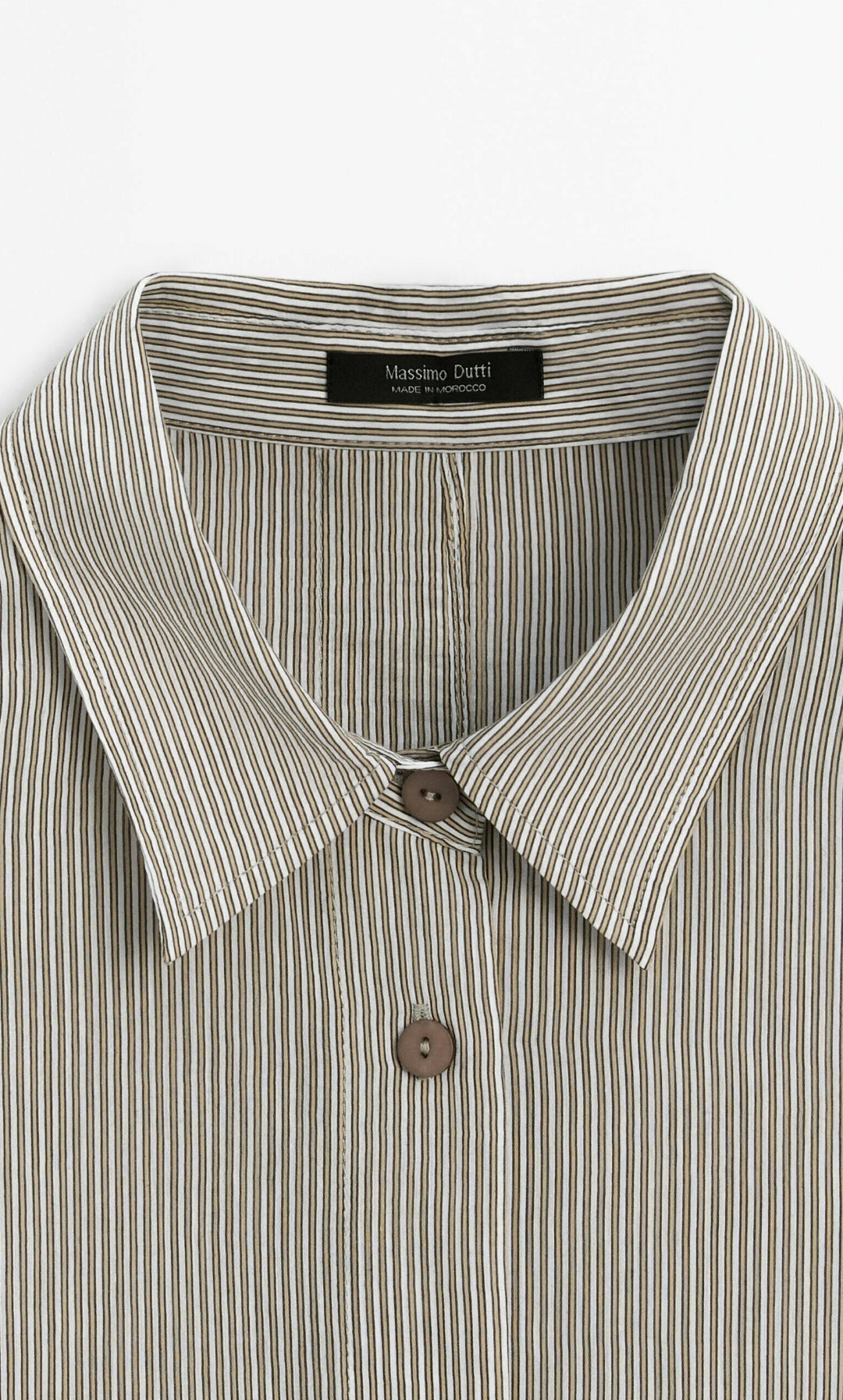 CHEMISIER CROPPED STRIPED COTTON BLEND SHIRT