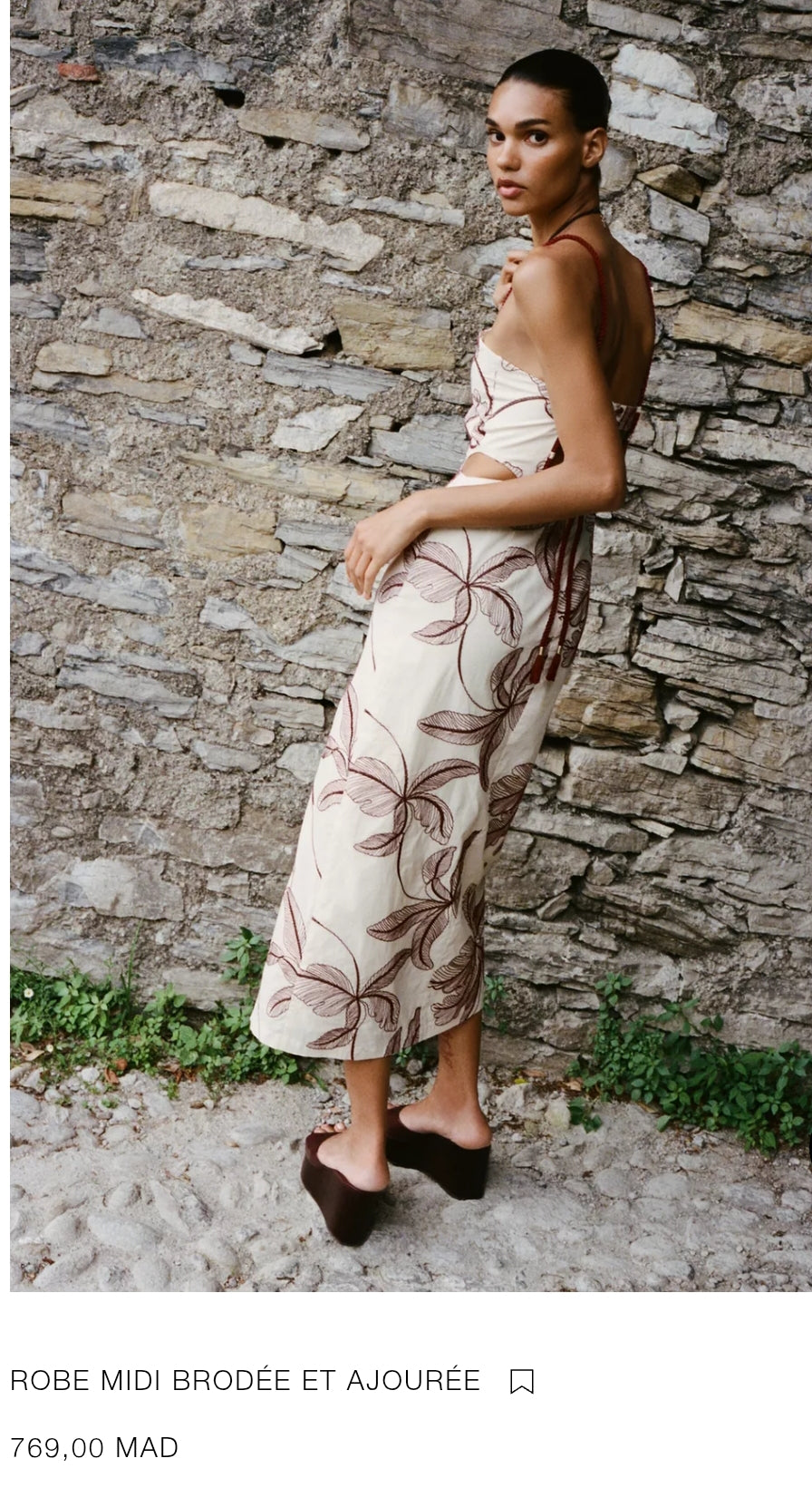 ROBE MIDI BRODÉE ET AJOURÉE