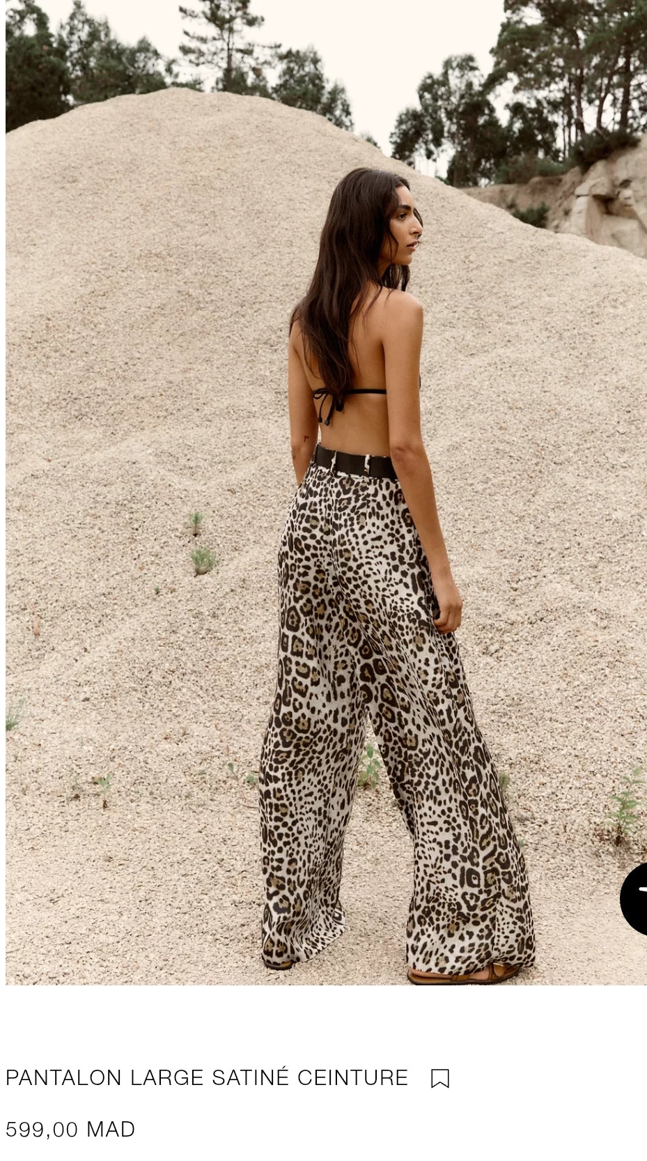 PANTALON LARGE SATINÉ SANS CEINTURE