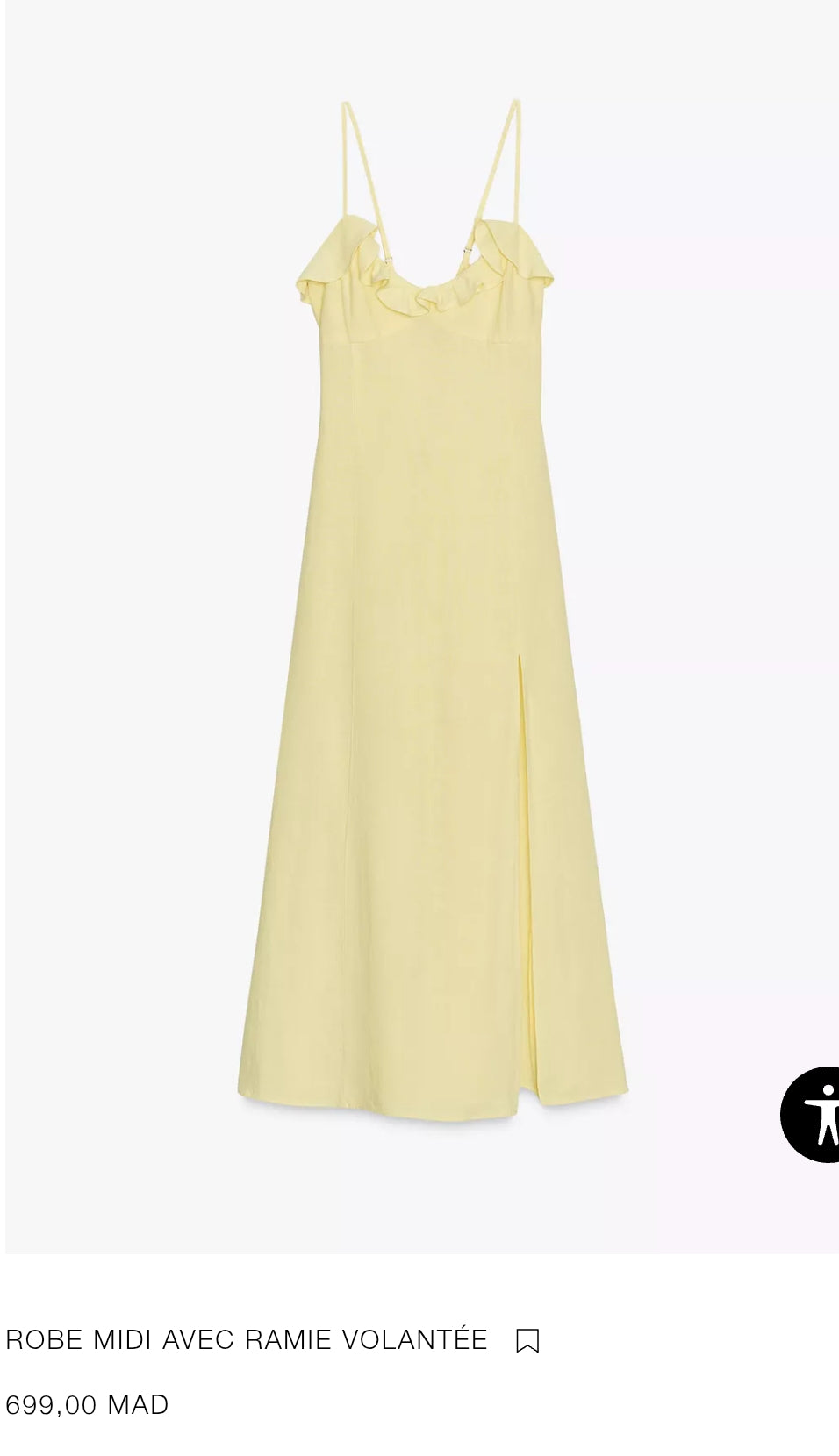 ROBE MIDI AVEC RAMIE VOLANTÉE